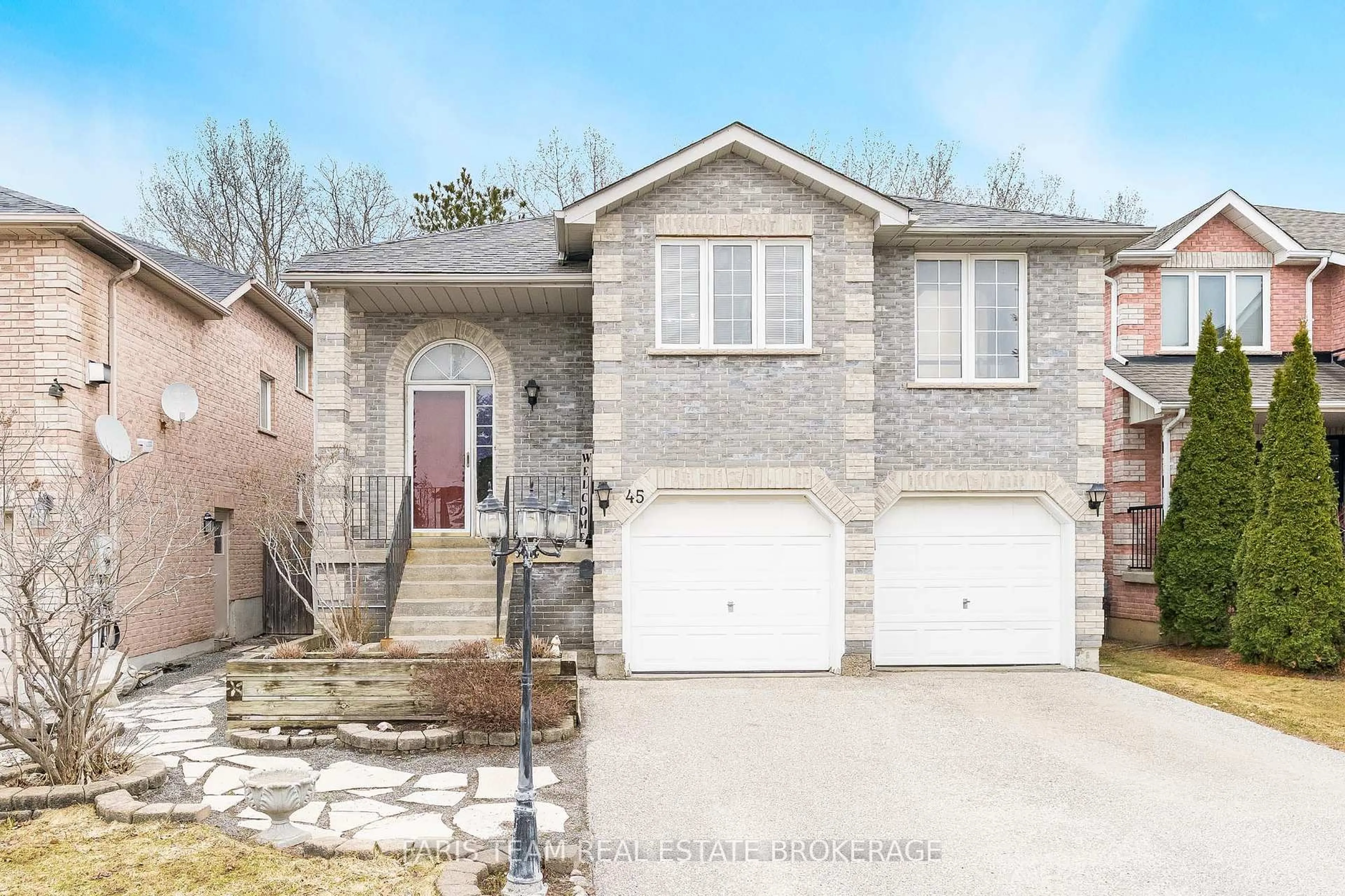Home with brick exterior material, street for 45 Hawkins Dr, Barrie Ontario L4N 0A7