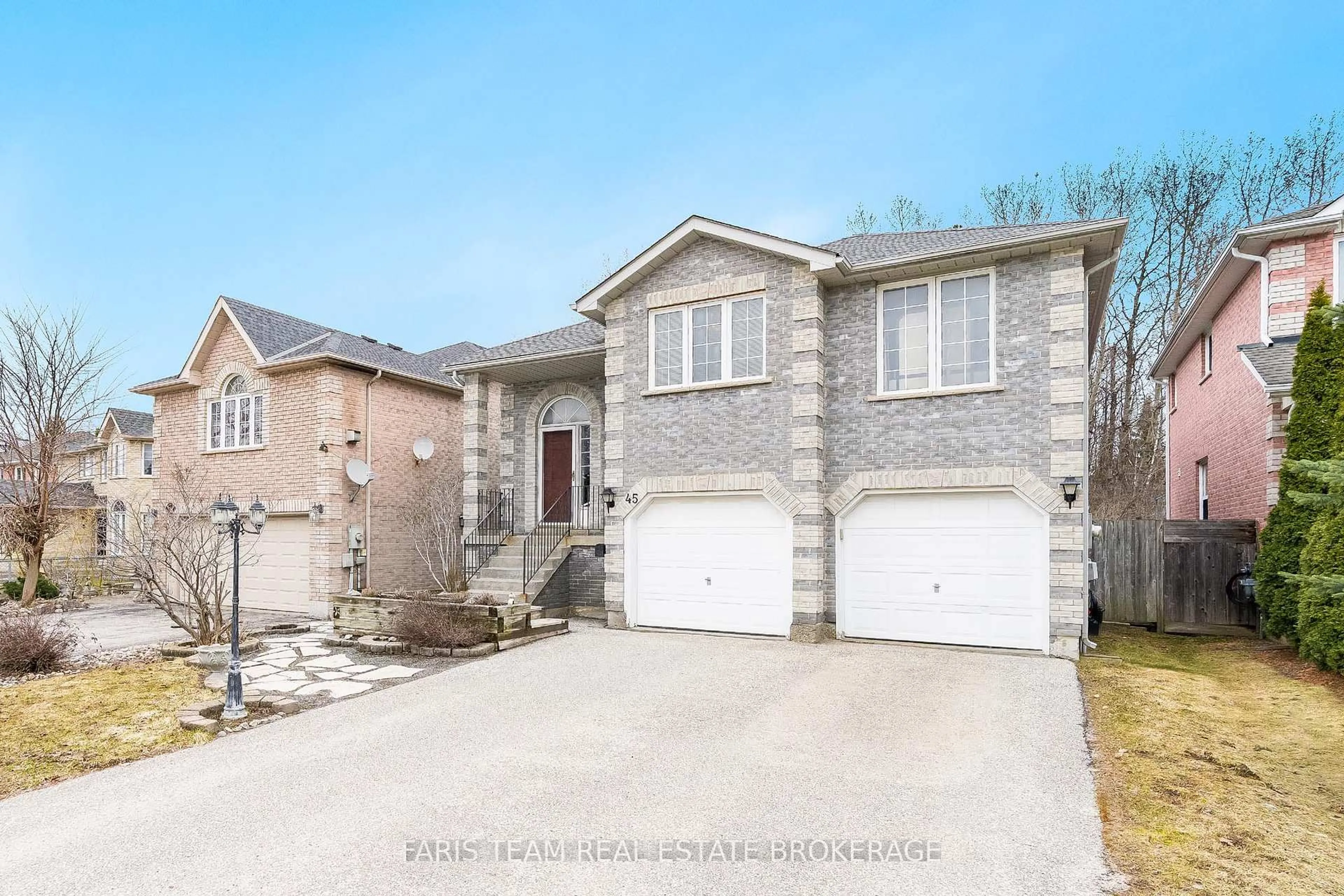 Home with brick exterior material, street for 45 Hawkins Dr, Barrie Ontario L4N 0A7