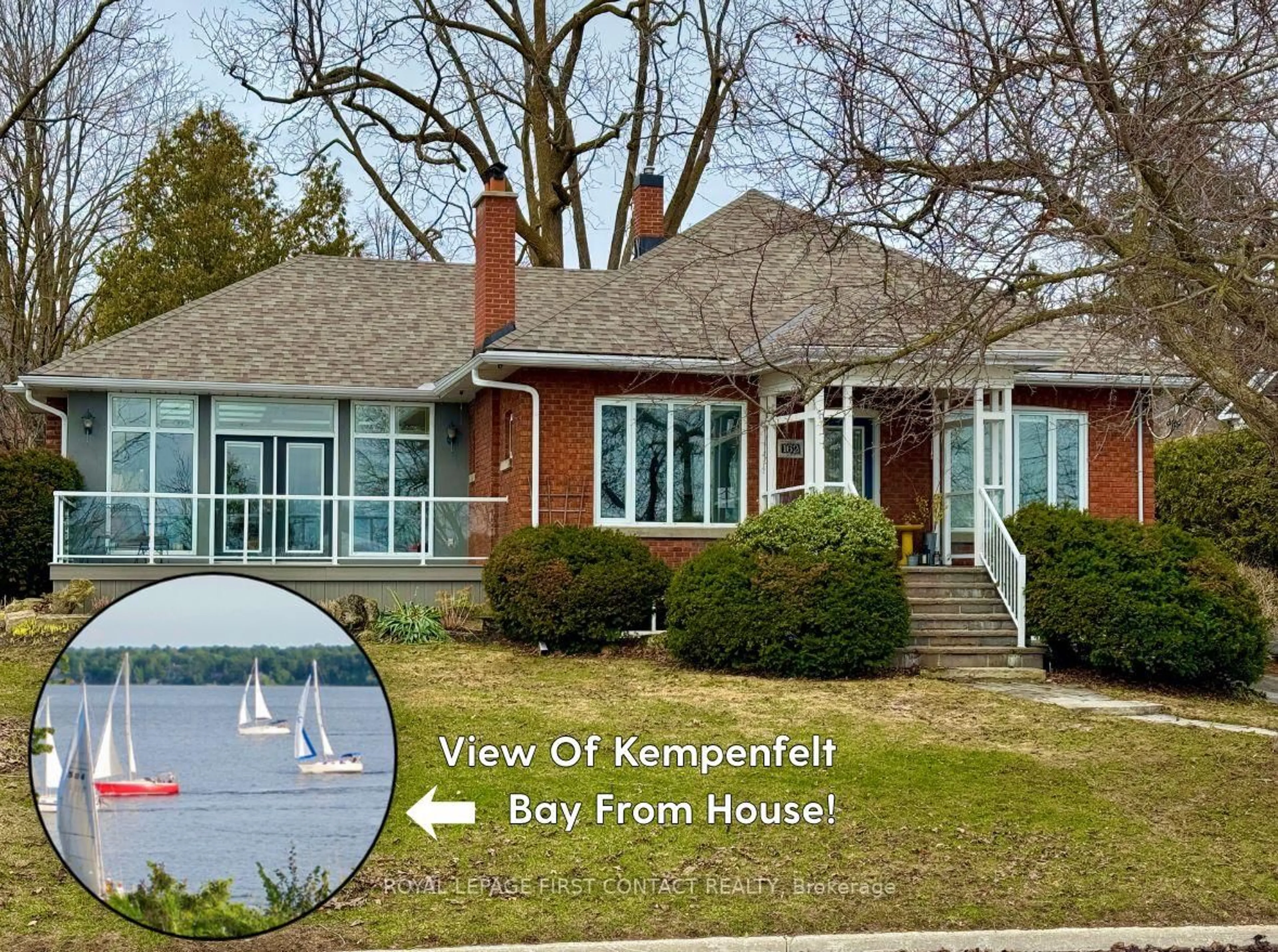 Home with brick exterior material, street for 162 Kempenfelt Dr, Barrie Ontario L4M 1C2