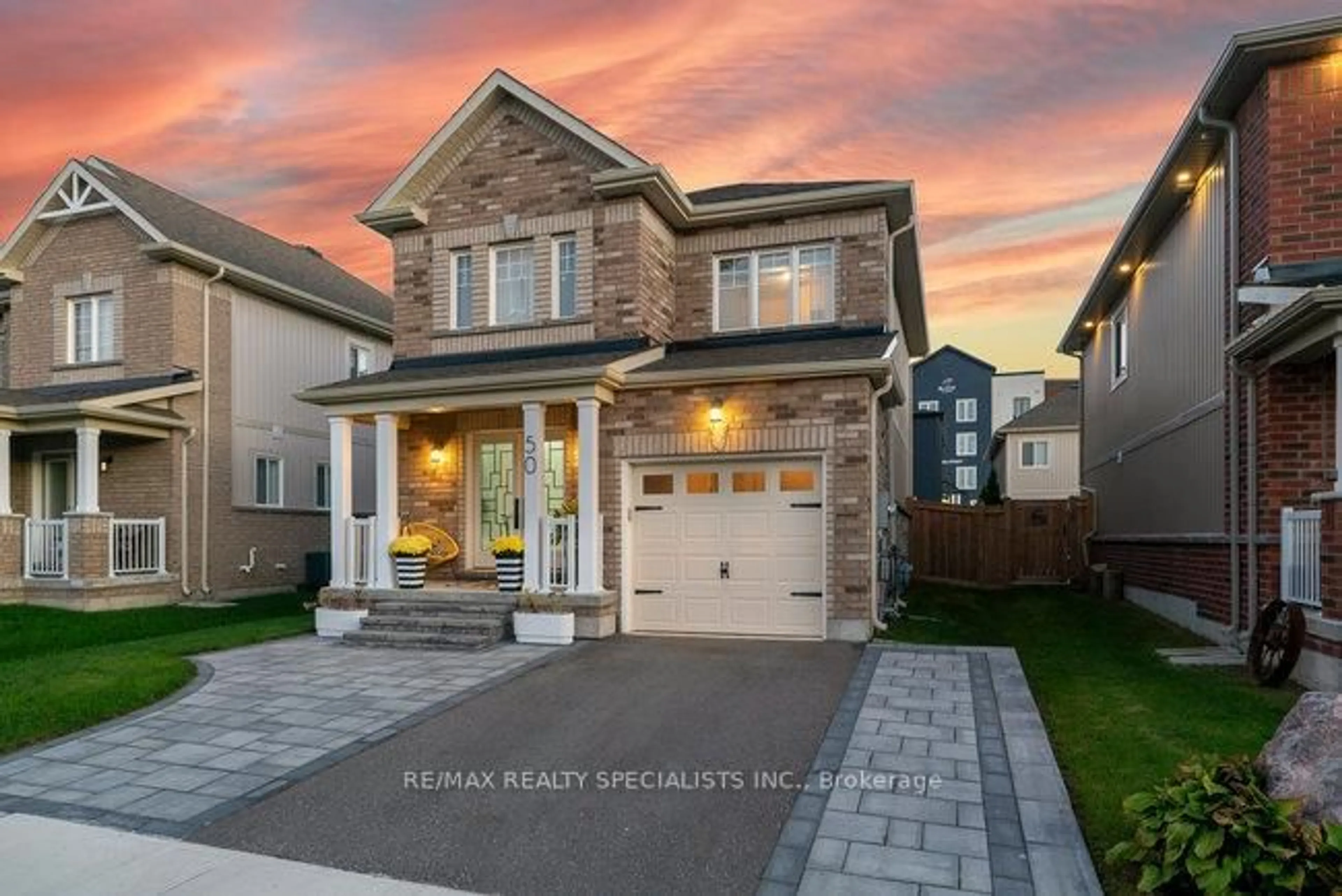 Home with brick exterior material, street for 50 Olympic Gate, Barrie Ontario L9J 0H9