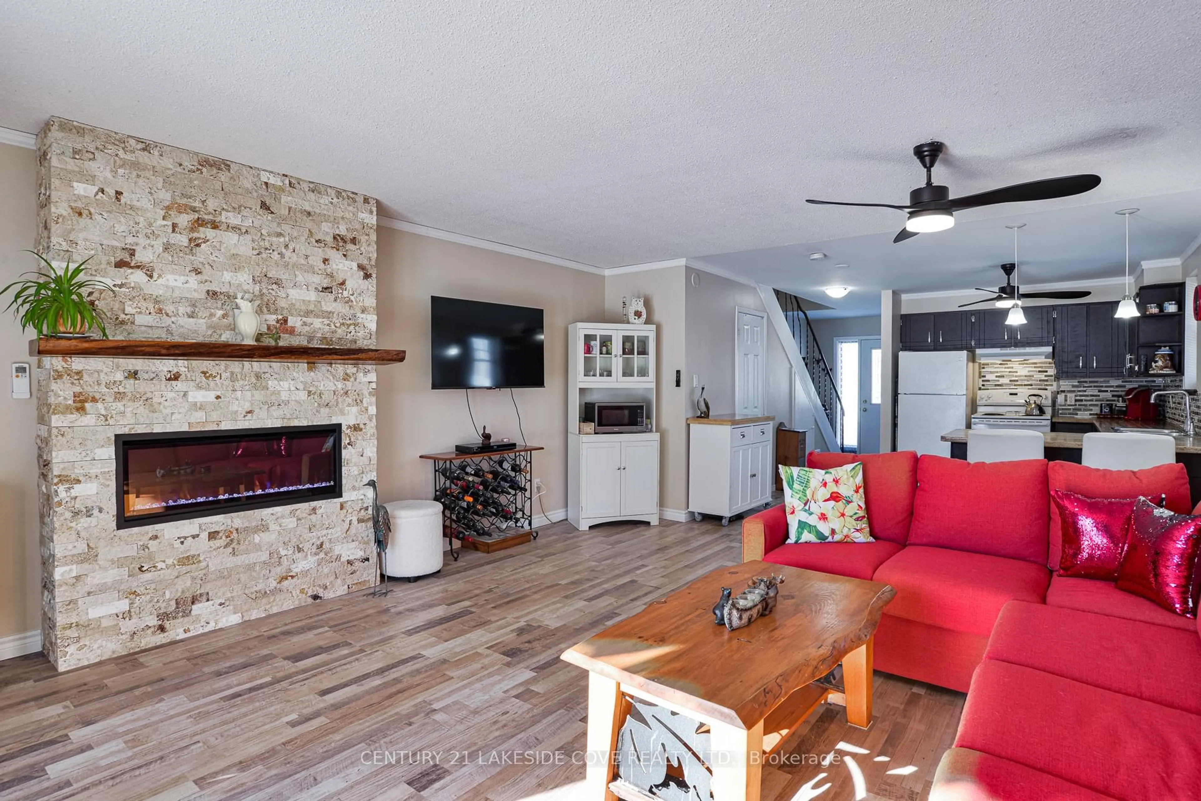 Living room with furniture, unknown for 1 Paradise Blvd #Unit 27, Ramara Ontario L0K 1B0