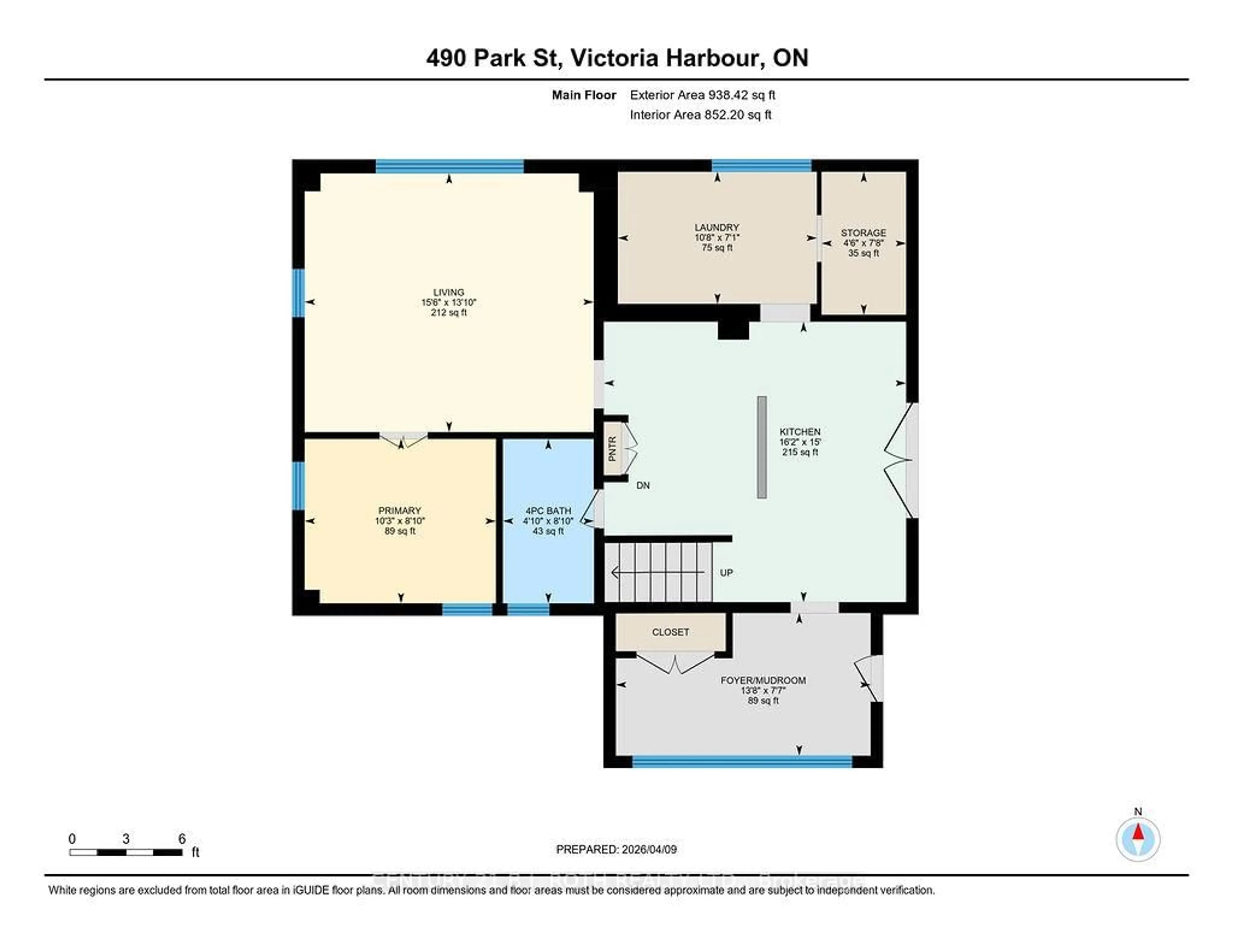 Floor plan for 490 Park St, Tay Ontario L0K 2A0