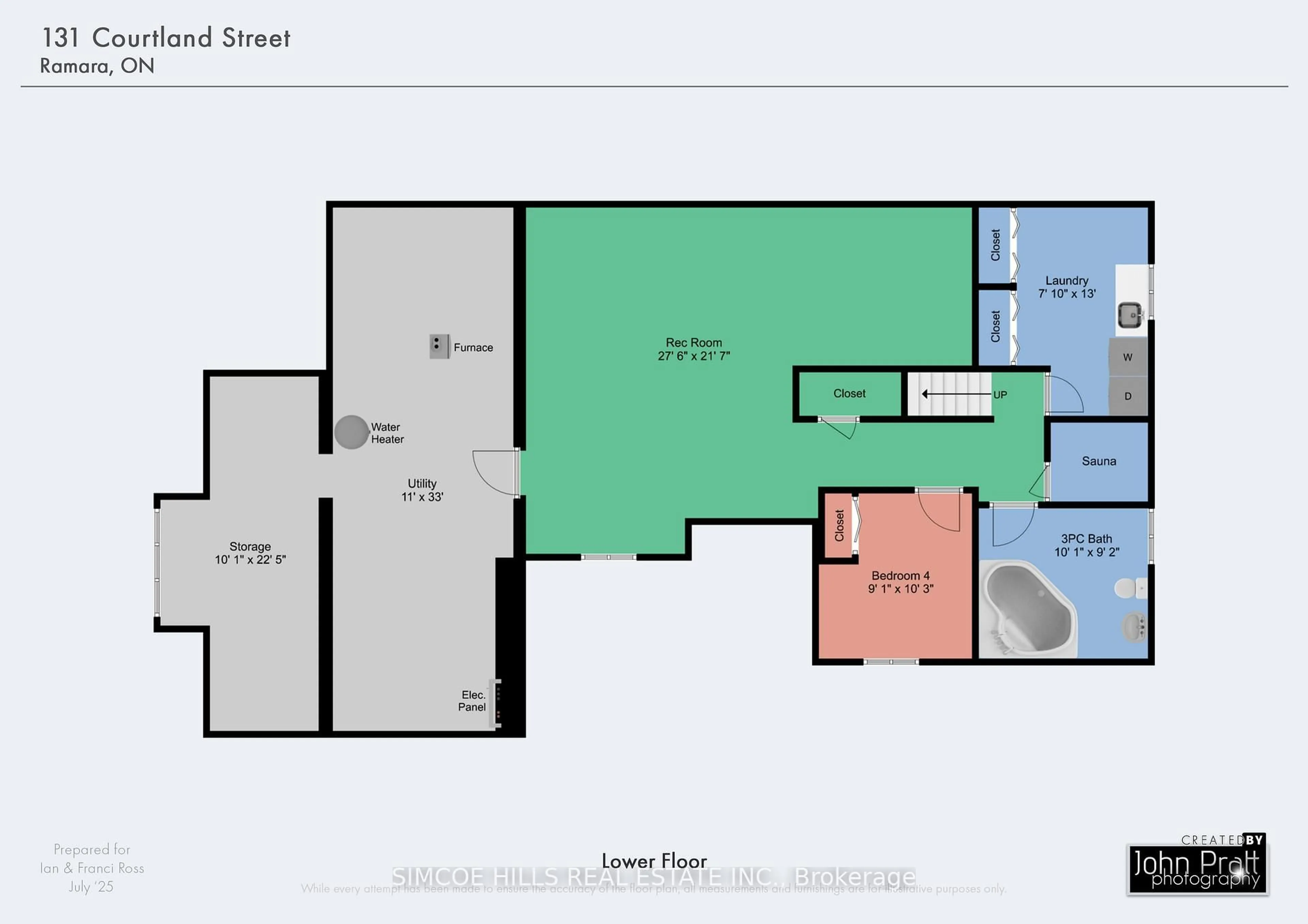 Floor plan for 131 Courtland St, Ramara Ontario L3V 6H7