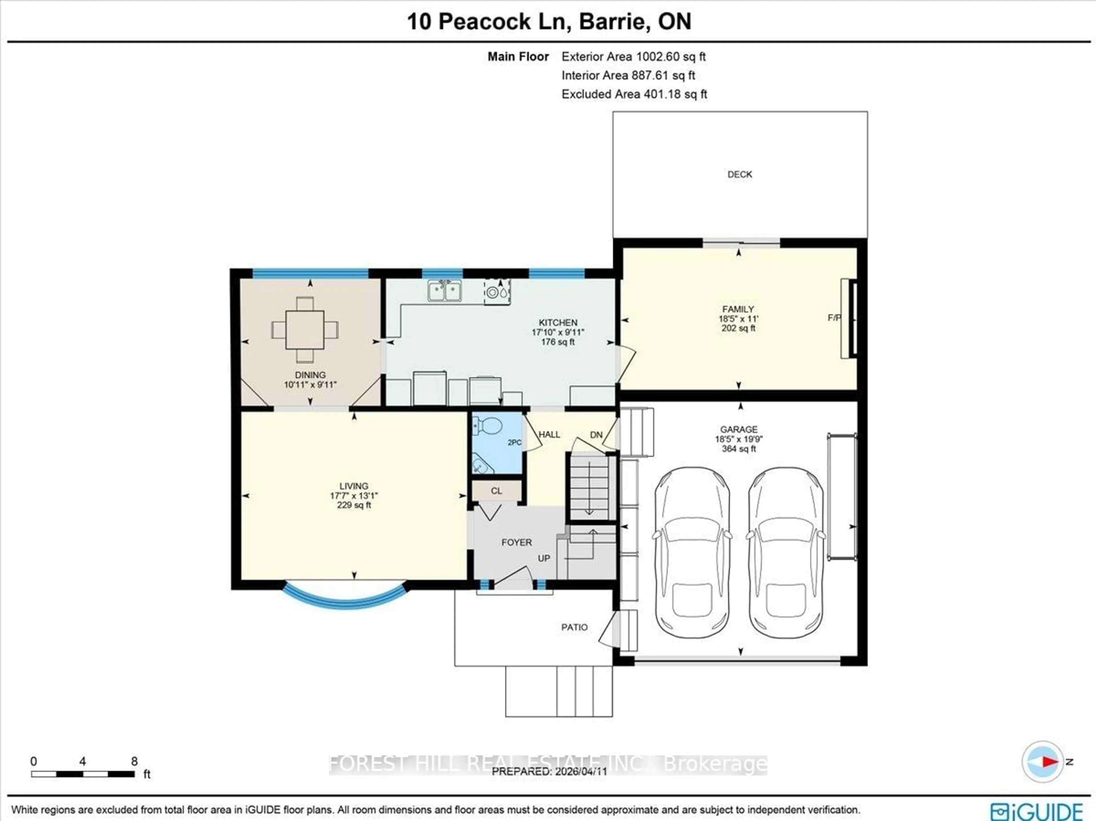 Floor plan for 10 Peacock Lane, Barrie Ontario L4N 3R5