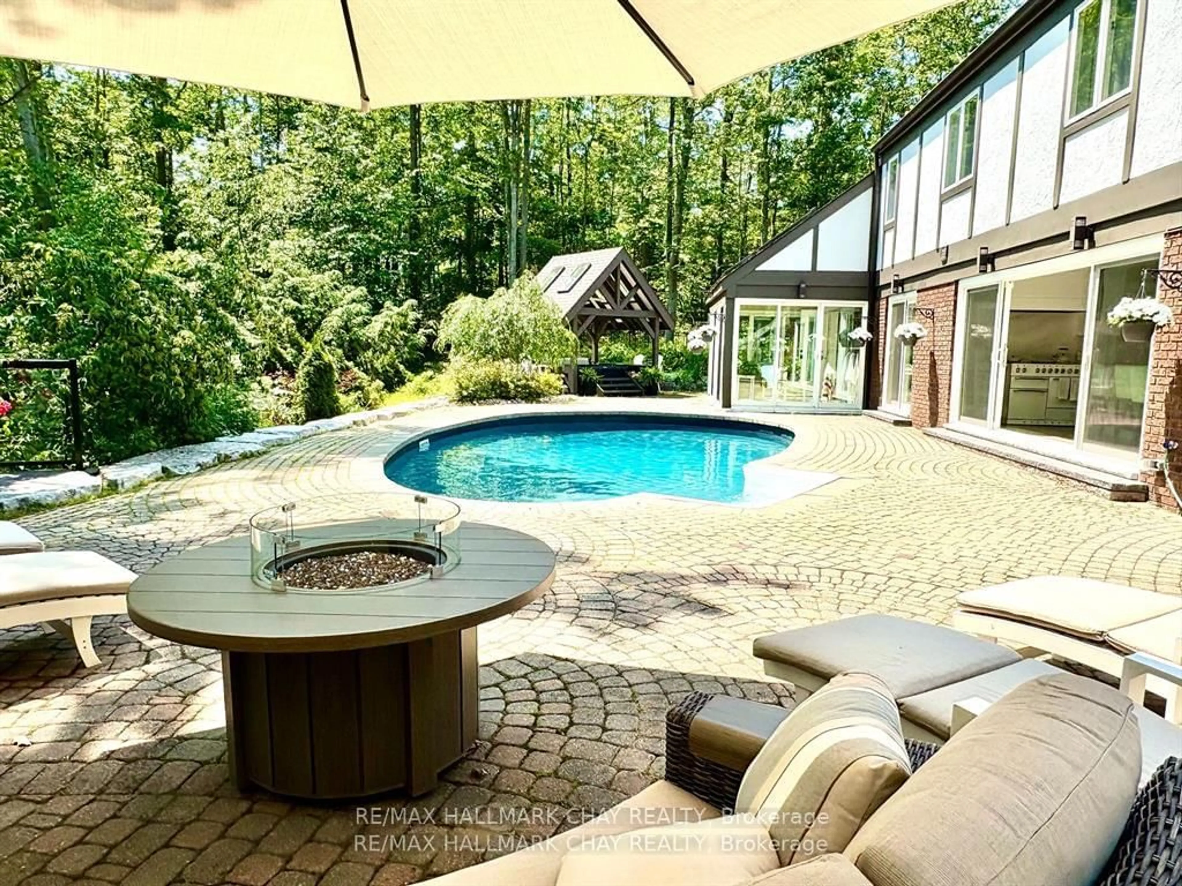 Patio, water/lake/river/ocean view for 11 Park Tr, Springwater Ontario L9X 0L3