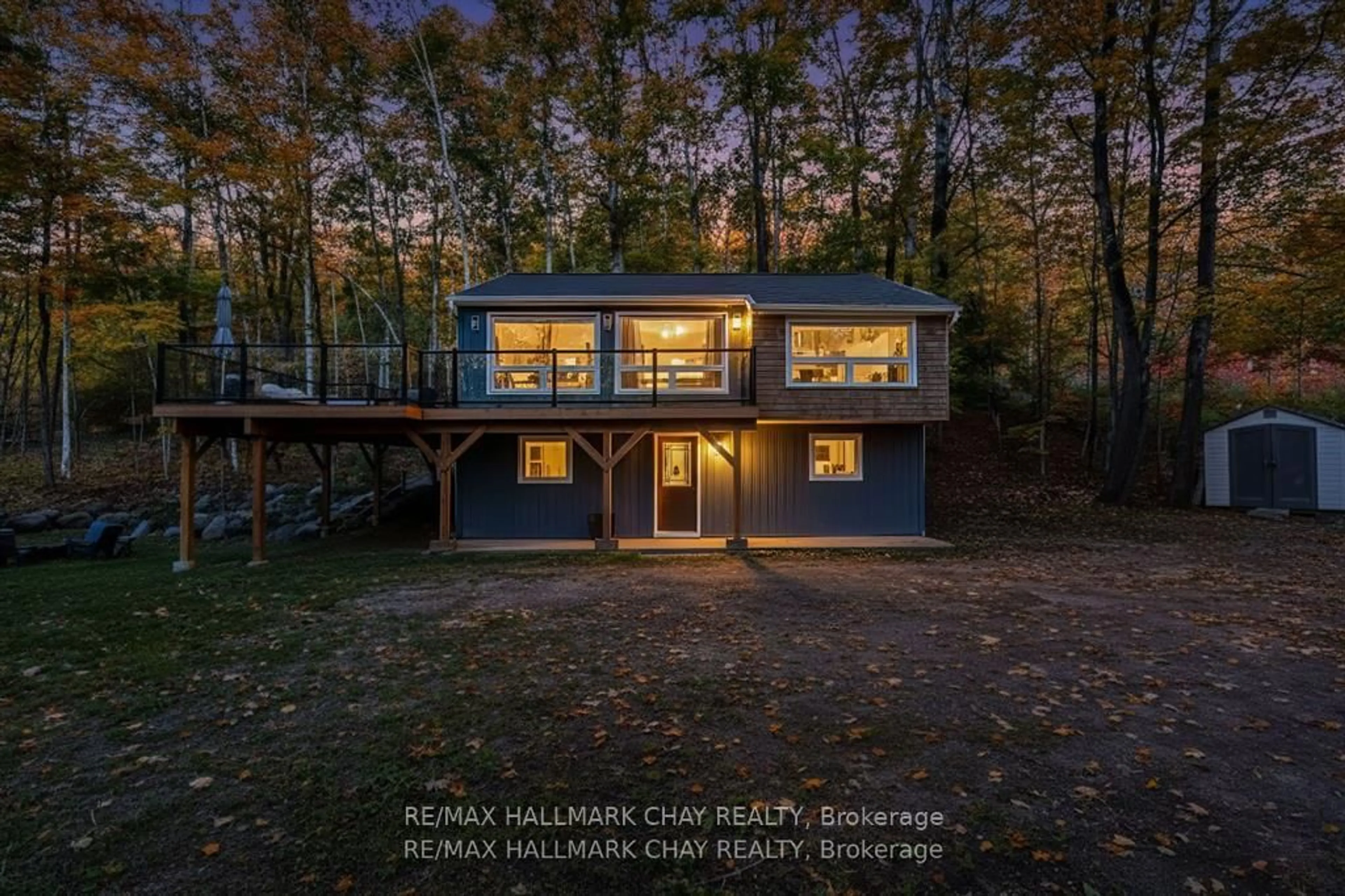 A pic from outside/outdoor area/front of a property/back of a property/a pic from drone, water/lake/river/ocean view for 1 Iroquois Rdge, Oro-Medonte Ontario L0K 1E0