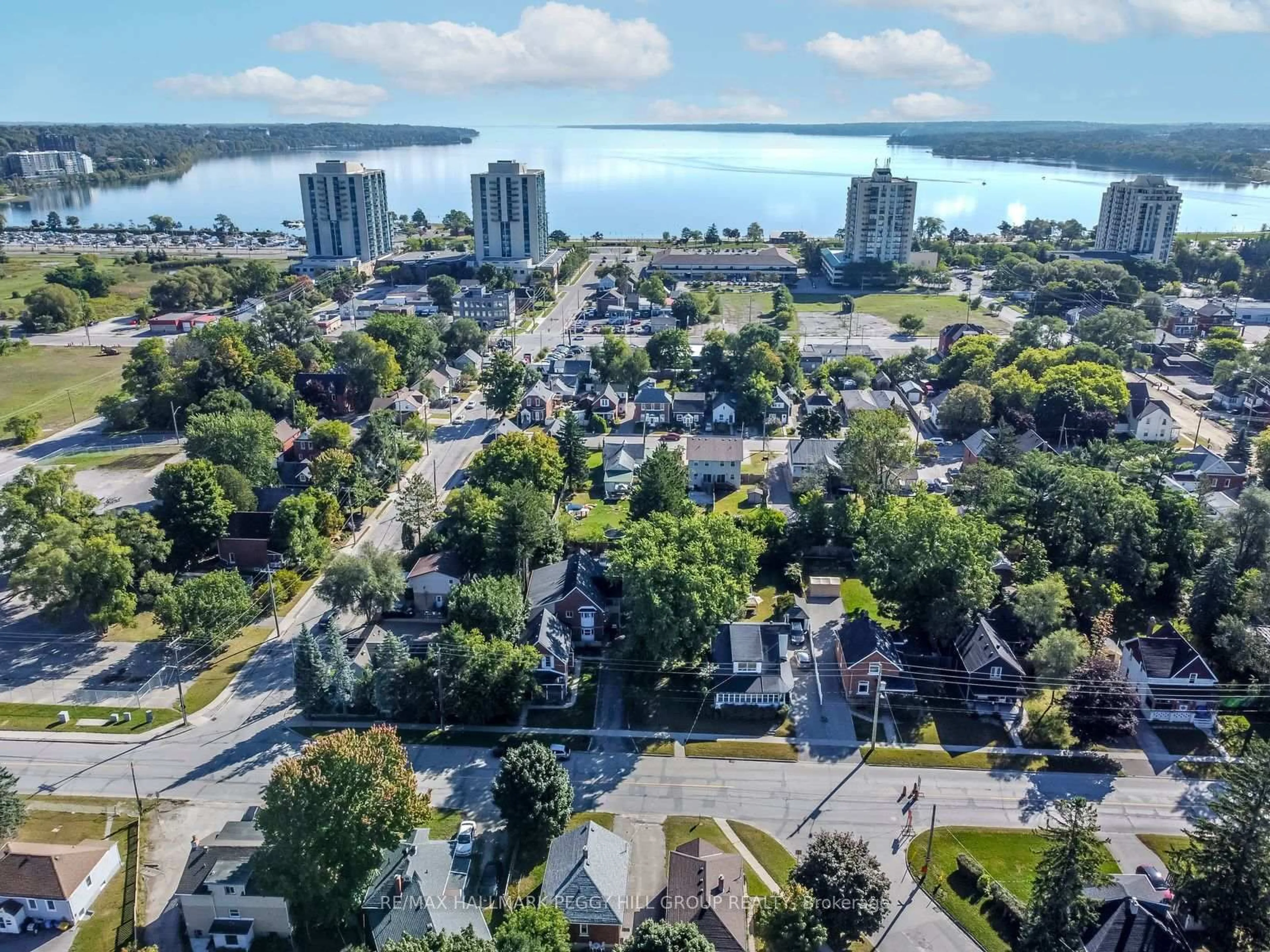 A pic from outside/outdoor area/front of a property/back of a property/a pic from drone, water/lake/river/ocean view for 81 Innisfil St, Barrie Ontario L4N 3E3
