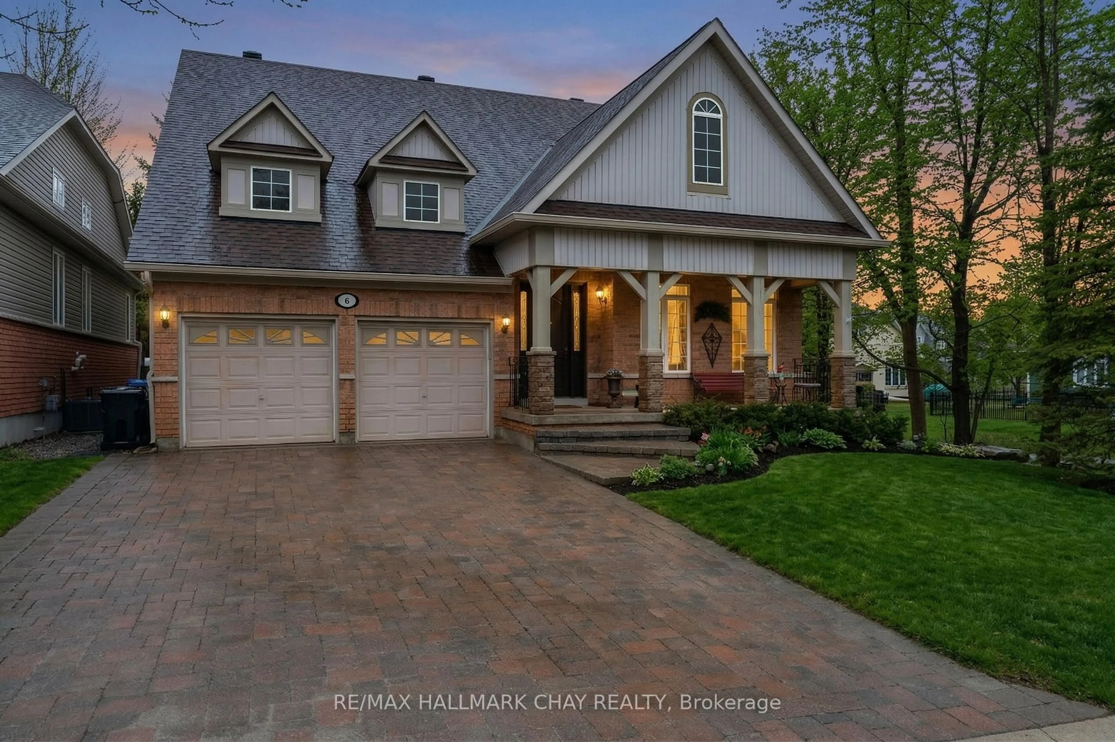 Home with brick exterior material, street for 6 Oakmont Ave, Oro-Medonte Ontario L0L 2L0