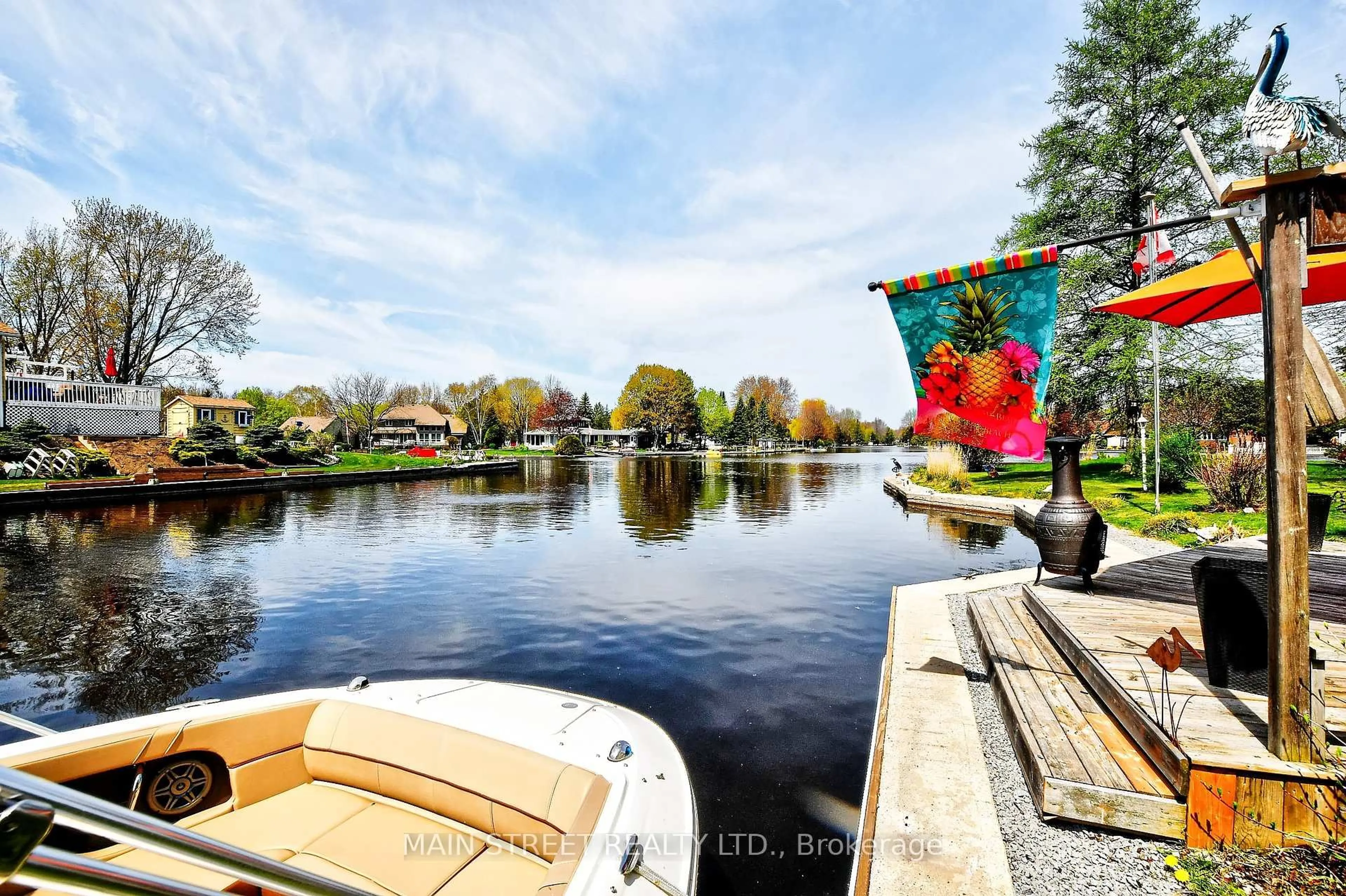 Patio, water/lake/river/ocean view for 26 Island Tr, Ramara Ontario L0K 1B0