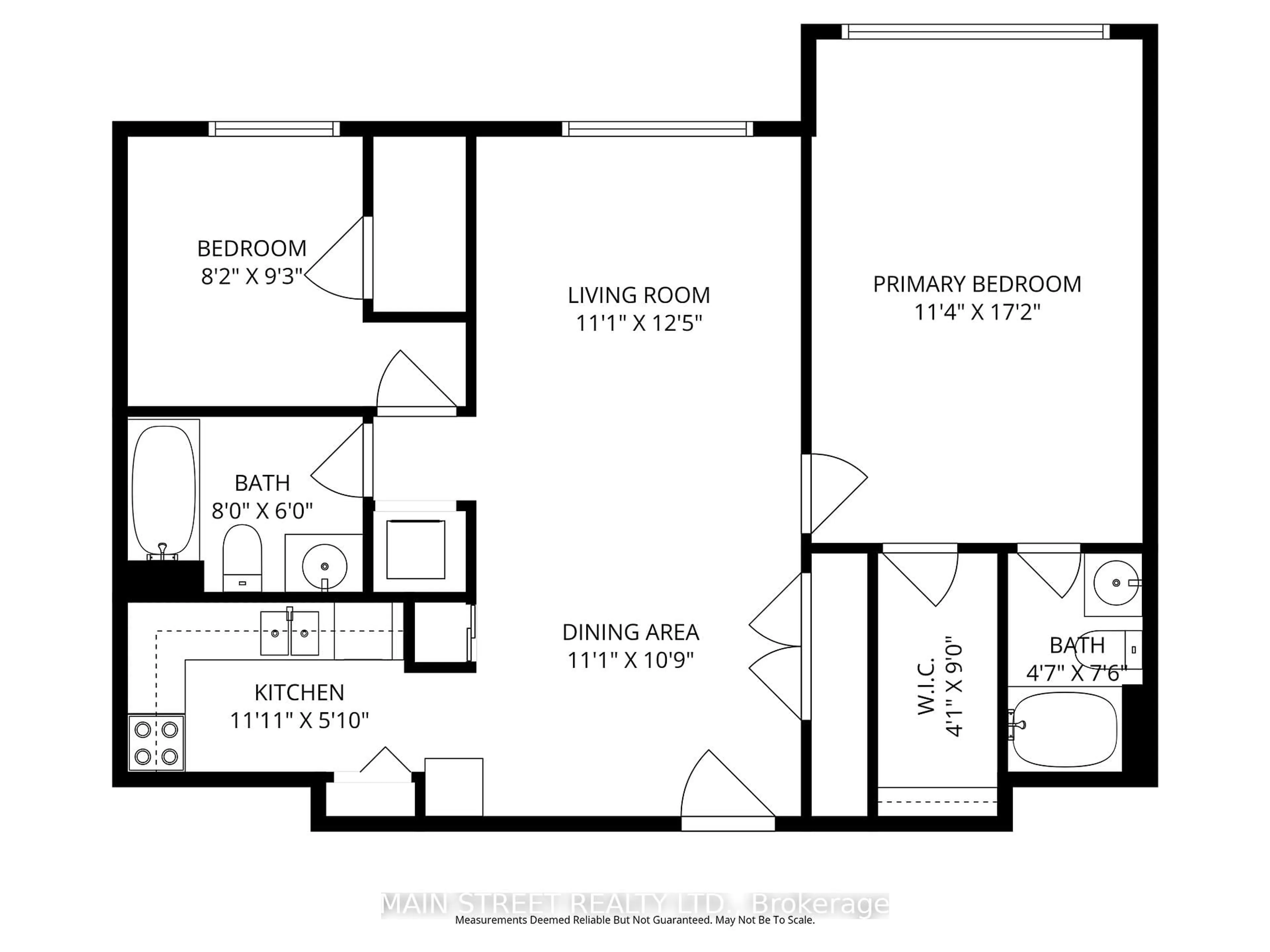 Floor plan for 500 Mapleview Dr #305, Barrie Ontario L4N 6C3