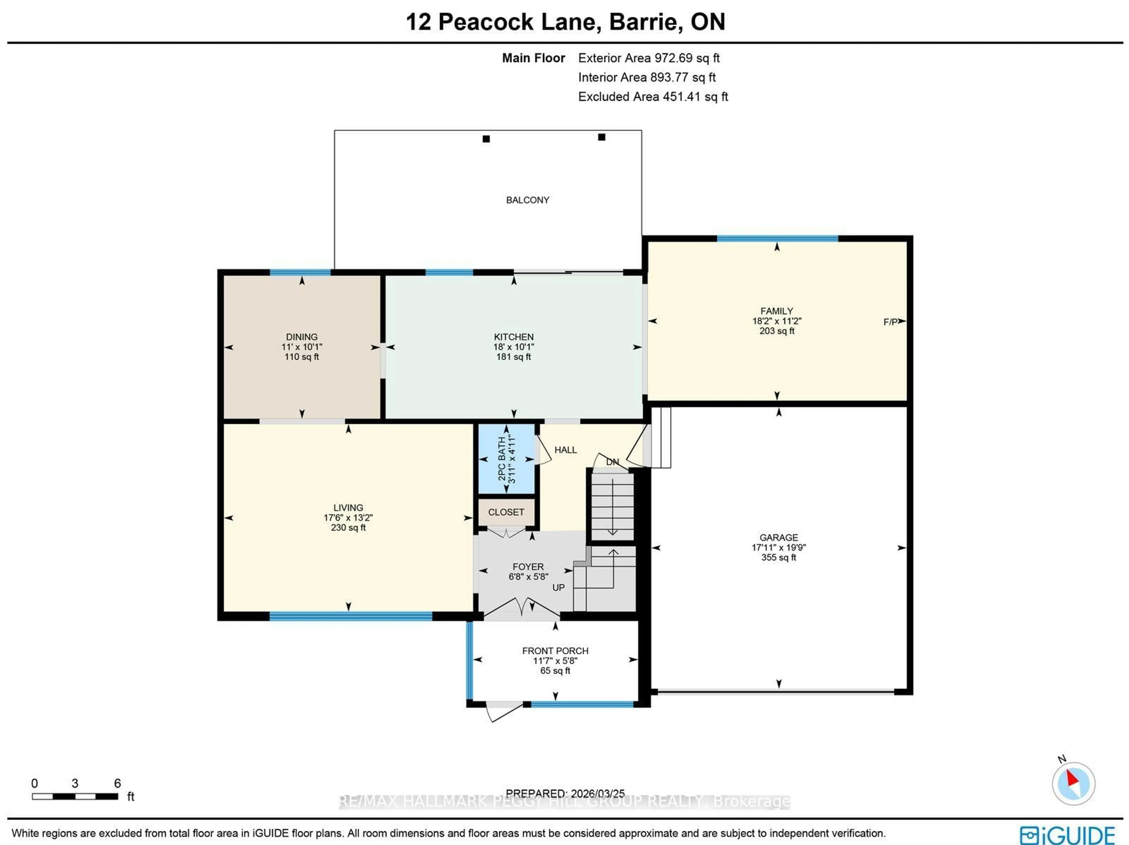 Floor plan for 12 Peacock Lane, Barrie Ontario L4N 3R5