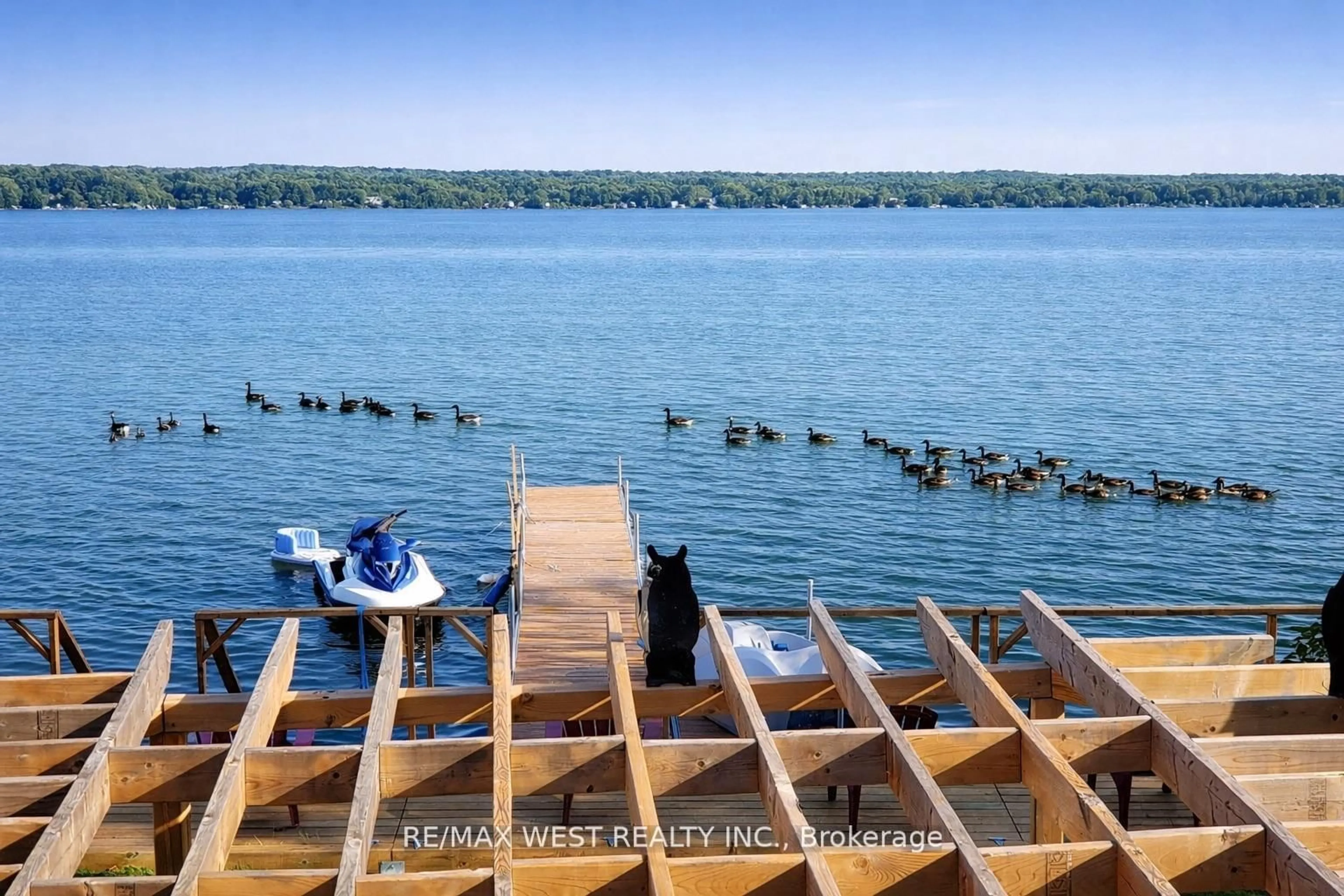 Patio, water/lake/river/ocean view for 2231 North Orr Lake Rd, Springwater Ontario L0L 1P0