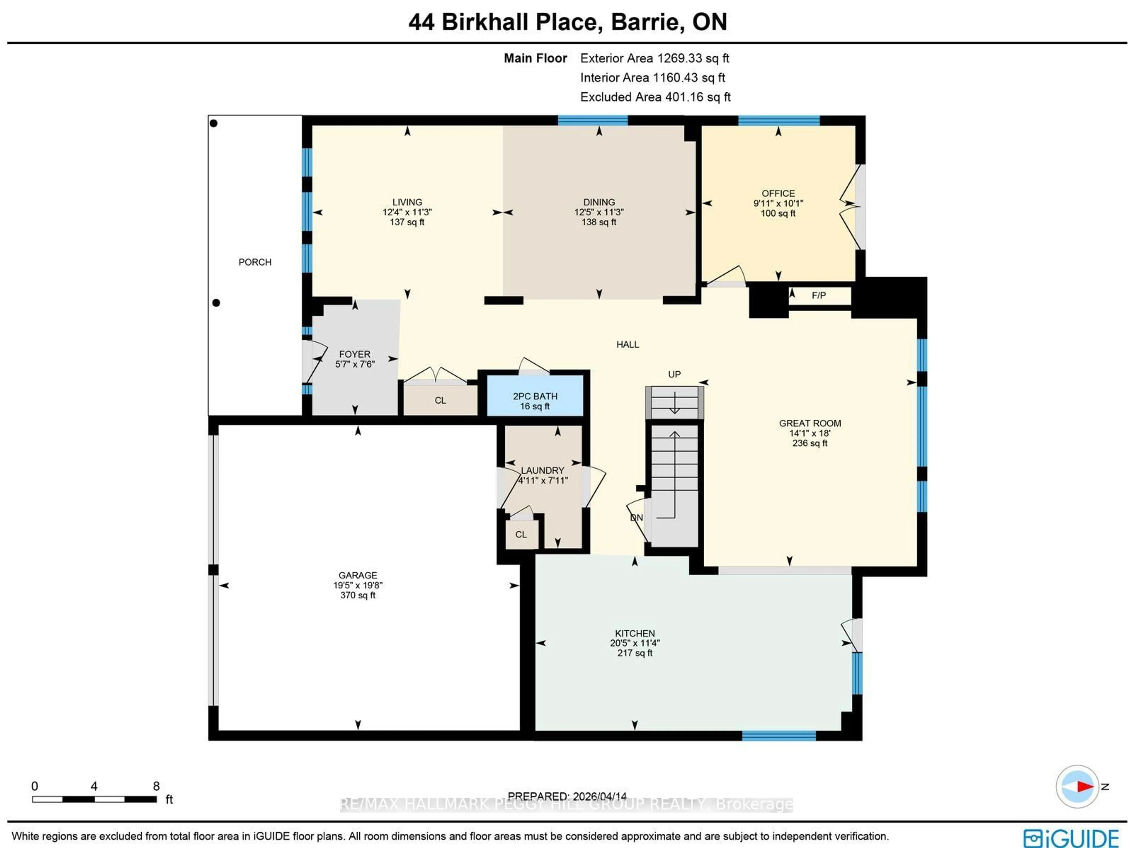 Floor plan for 44 Birkhall Pl, Barrie Ontario L4N 0K5