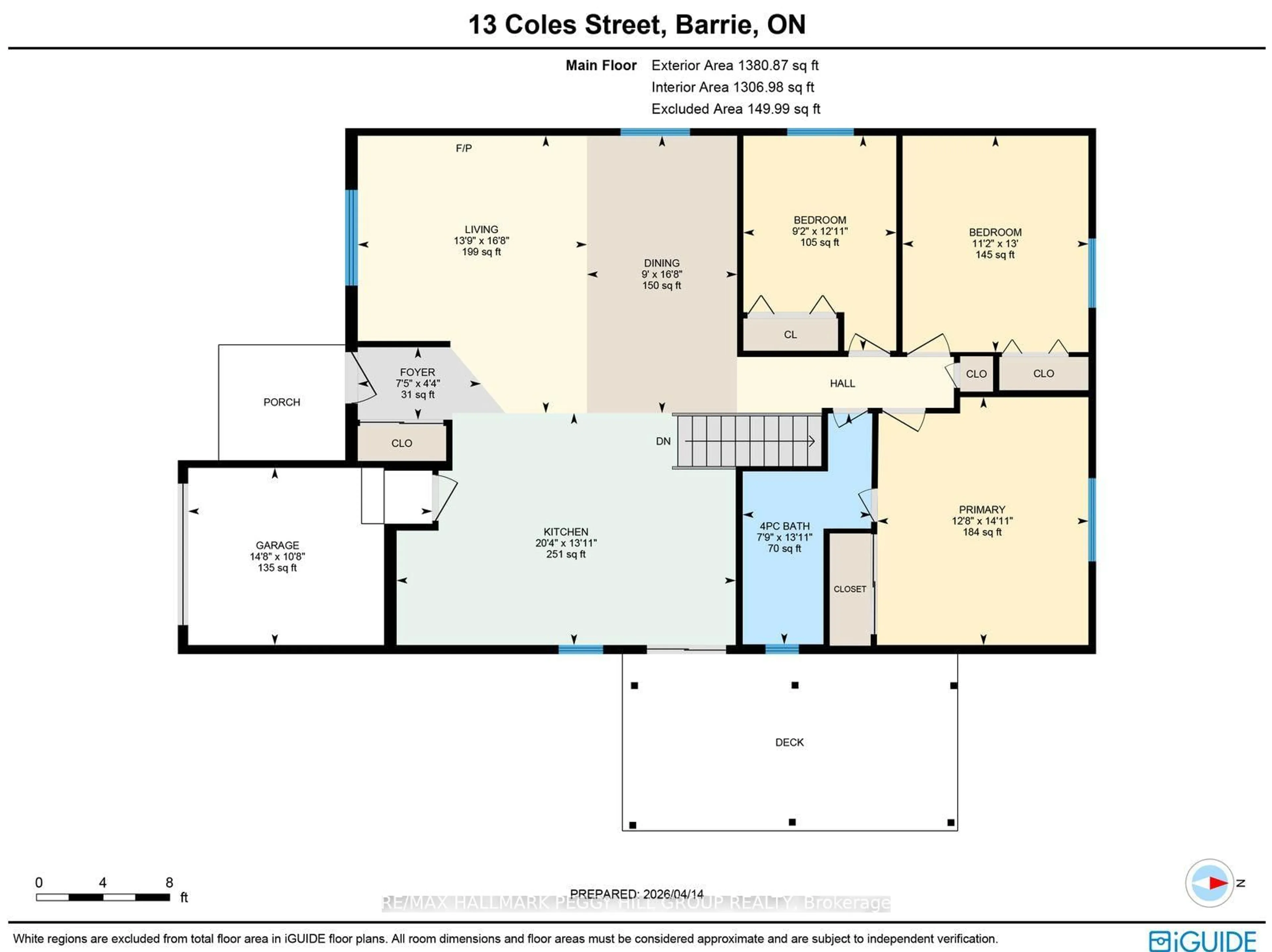 Floor plan for 13 Coles St, Barrie Ontario L4N 5W8
