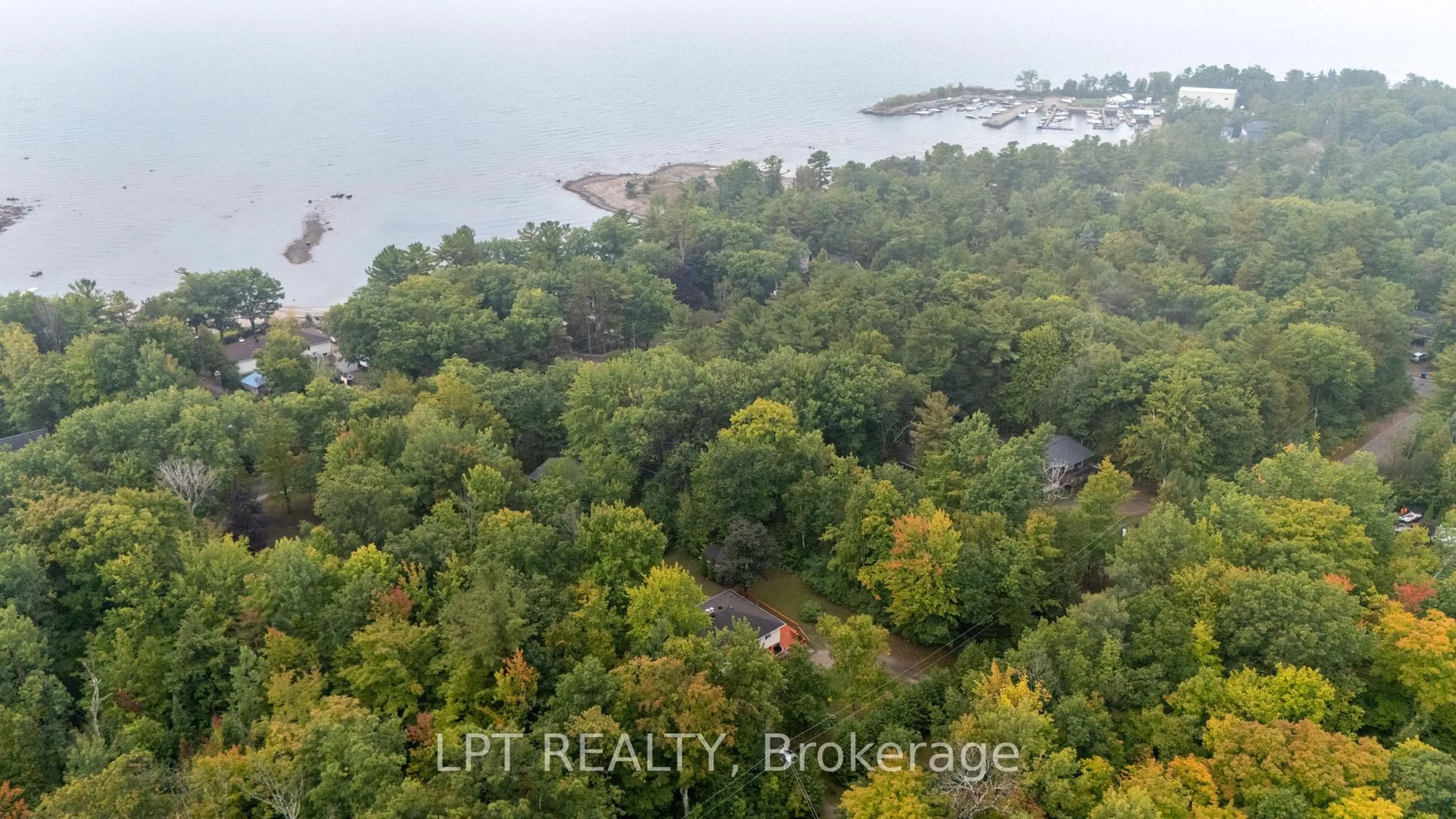 A pic from outside/outdoor area/front of a property/back of a property/a pic from drone, water/lake/river/ocean view for 34 Staglir Dr, Tiny Ontario L9M 0H2