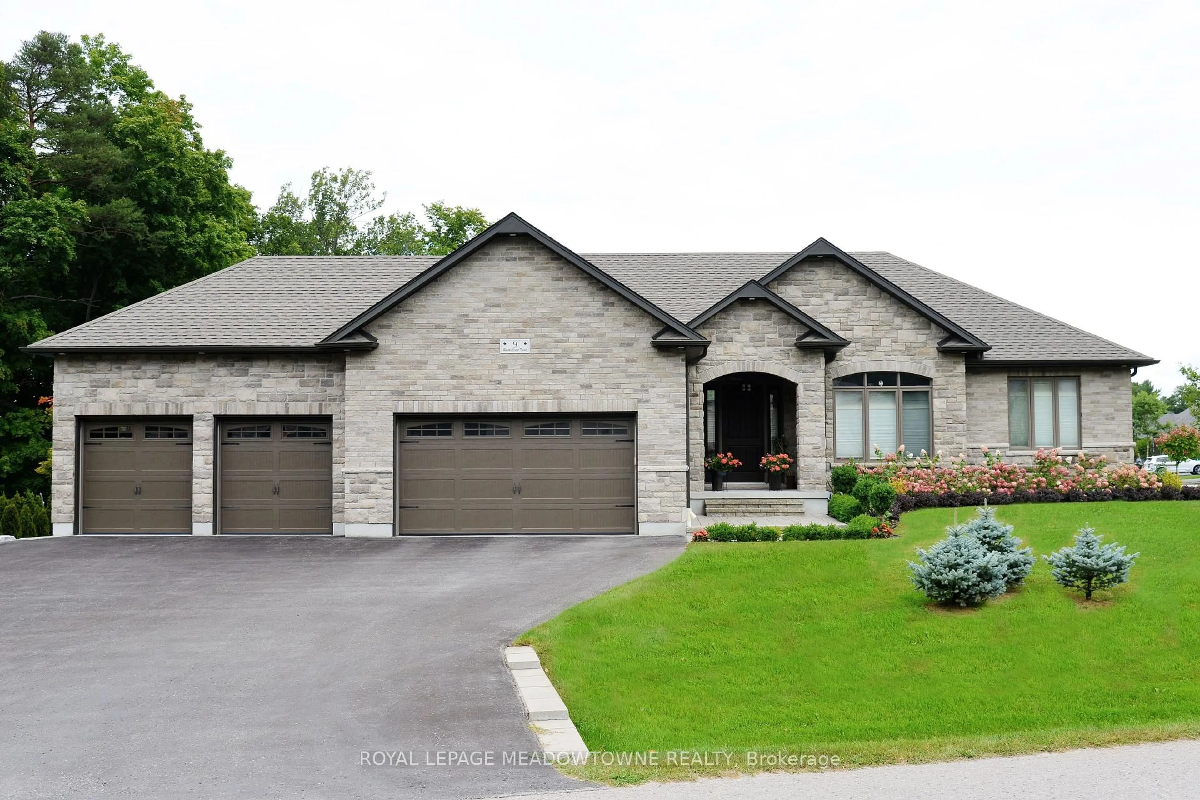 Home with brick exterior material, street for 9 Black Creek Tr, Springwater Ontario L9X 0J2
