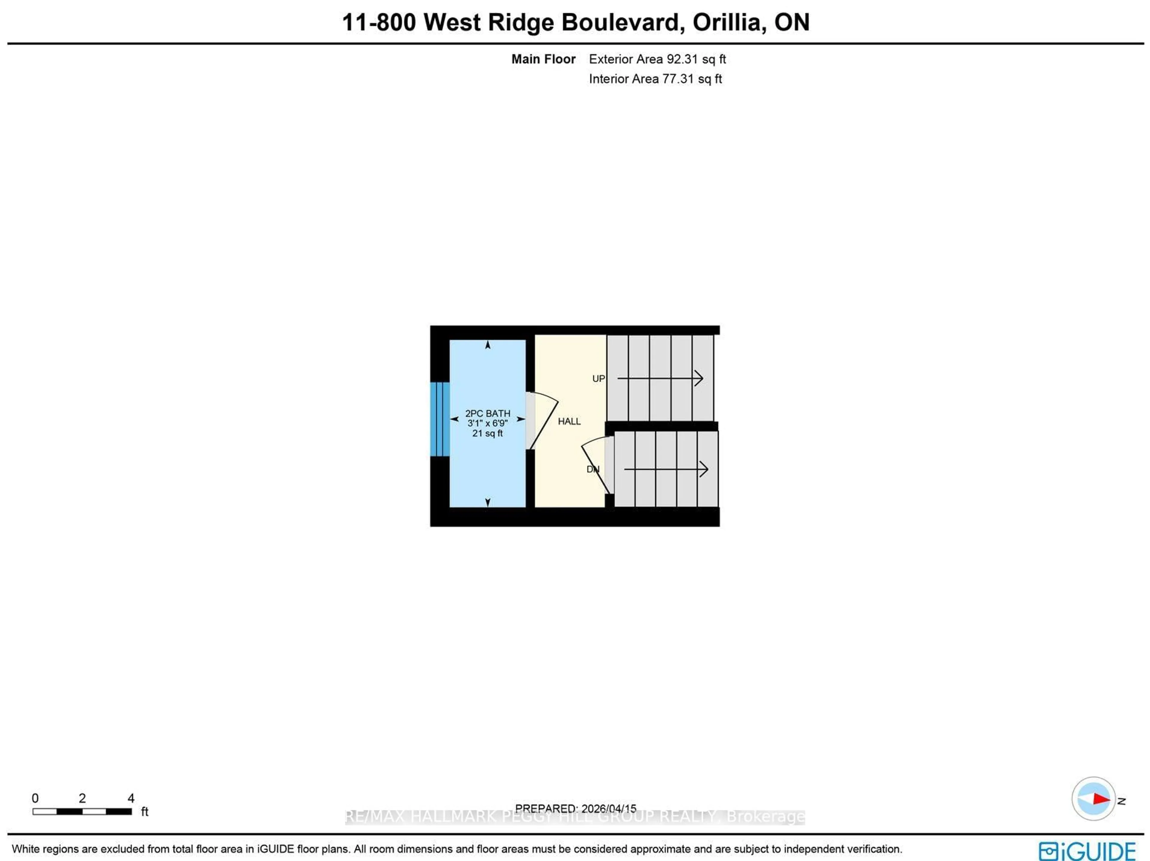 Floor plan for 800 West Ridge Blvd #11, Orillia Ontario L3V 0A1