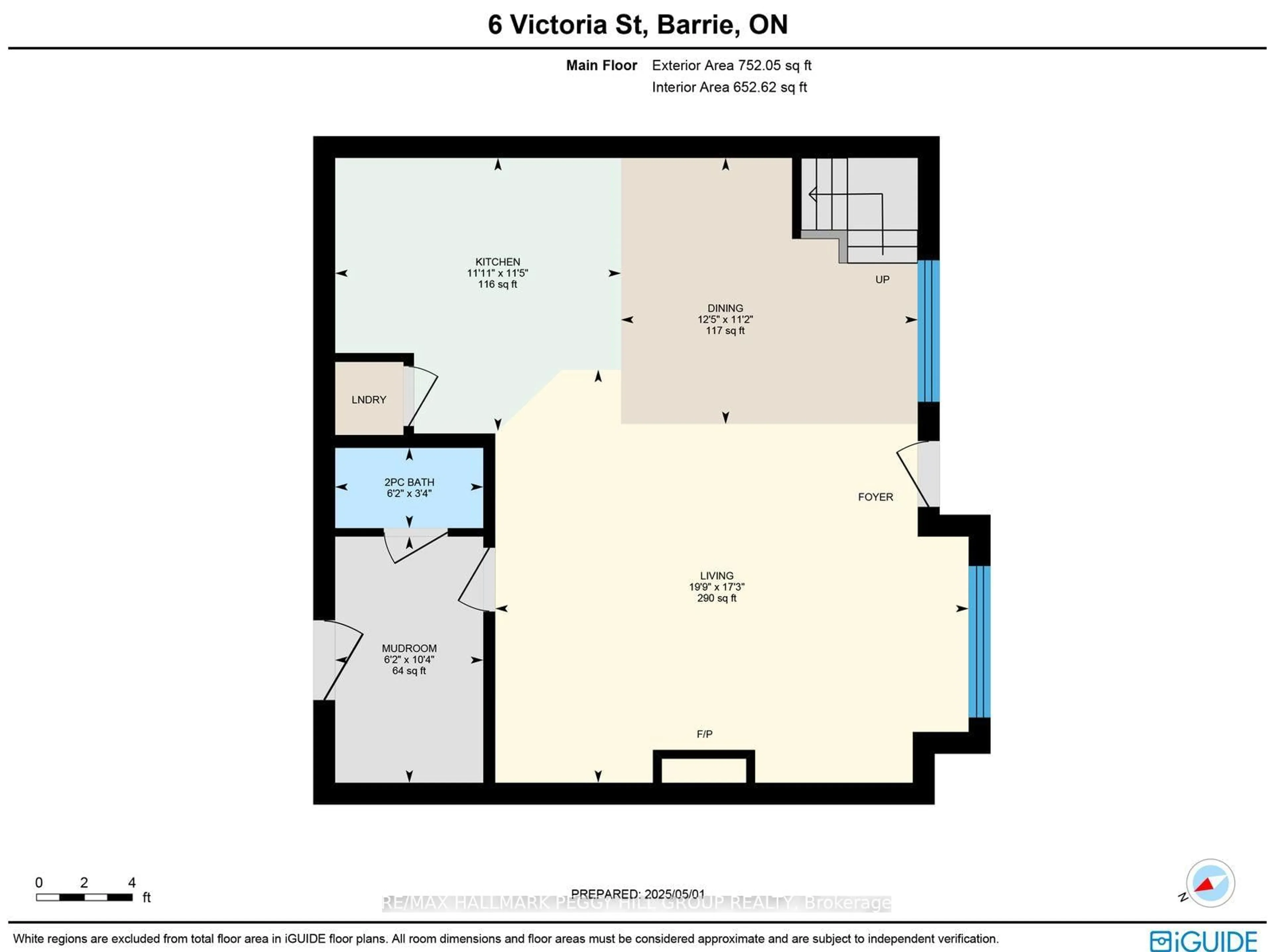 Floor plan for 6 Victoria St, Barrie Ontario L4N 6G2
