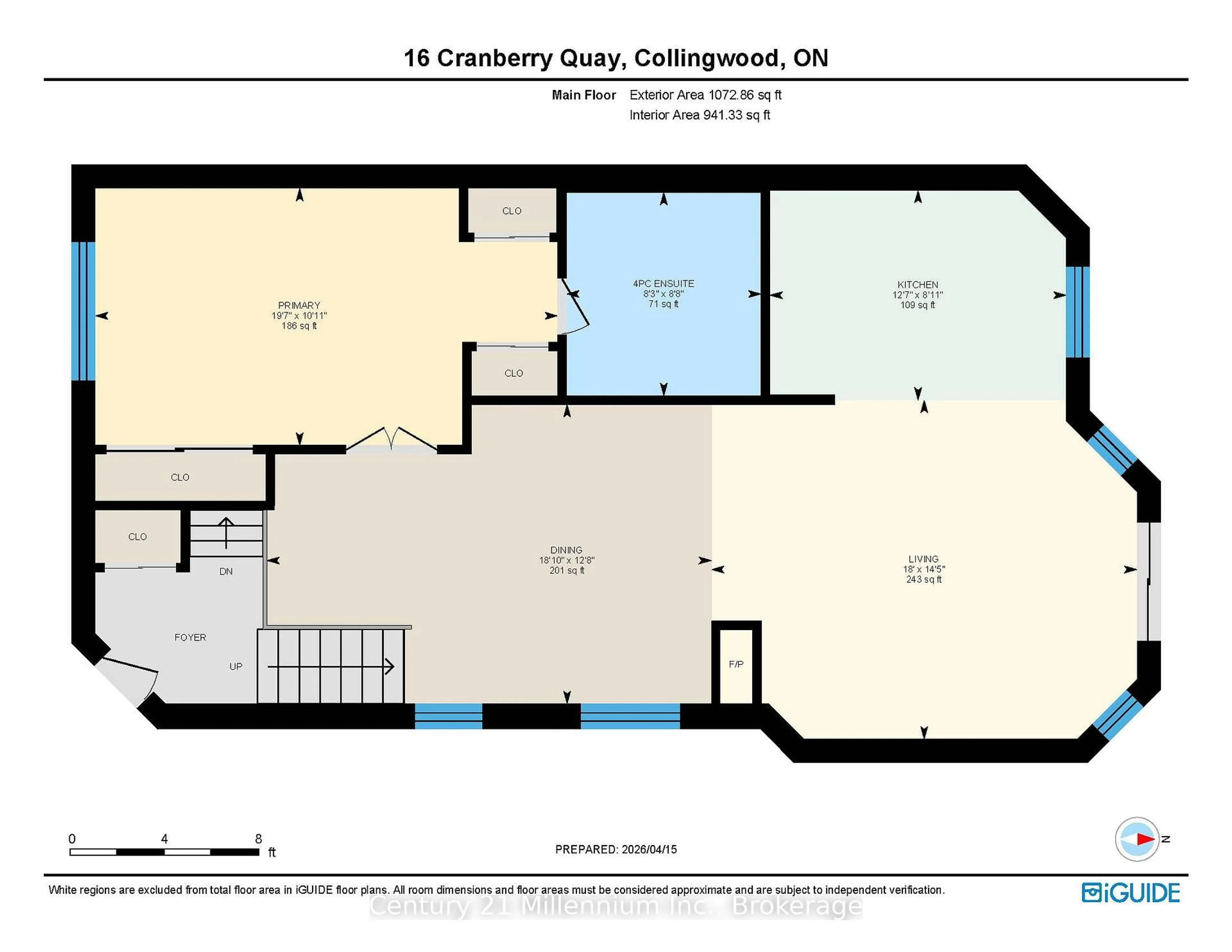 Floor plan for 16 Cranberry Quay #11, Collingwood Ontario L9Y 5C2