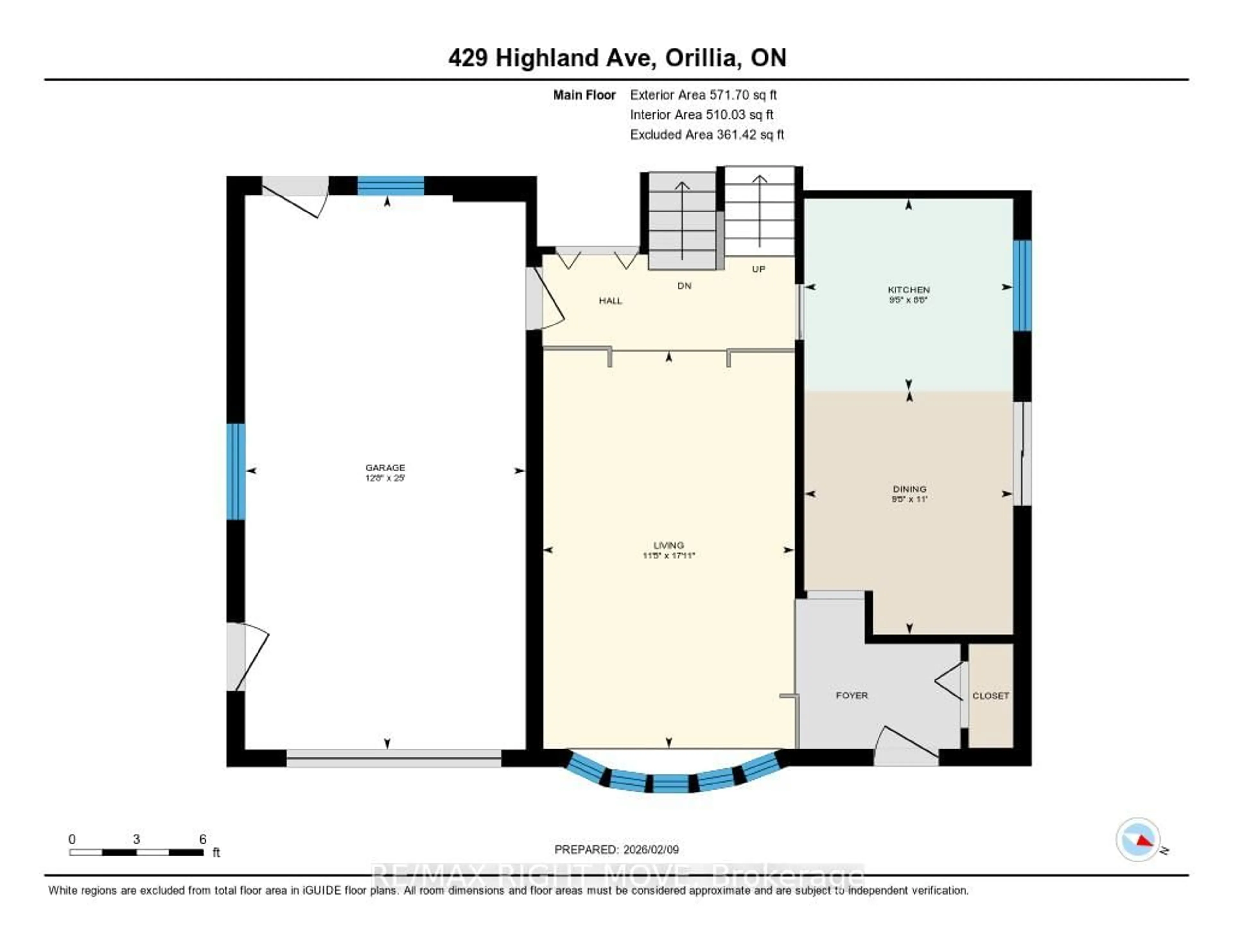 Floor plan for 429 Highland Ave, Orillia Ontario L3V 4E8