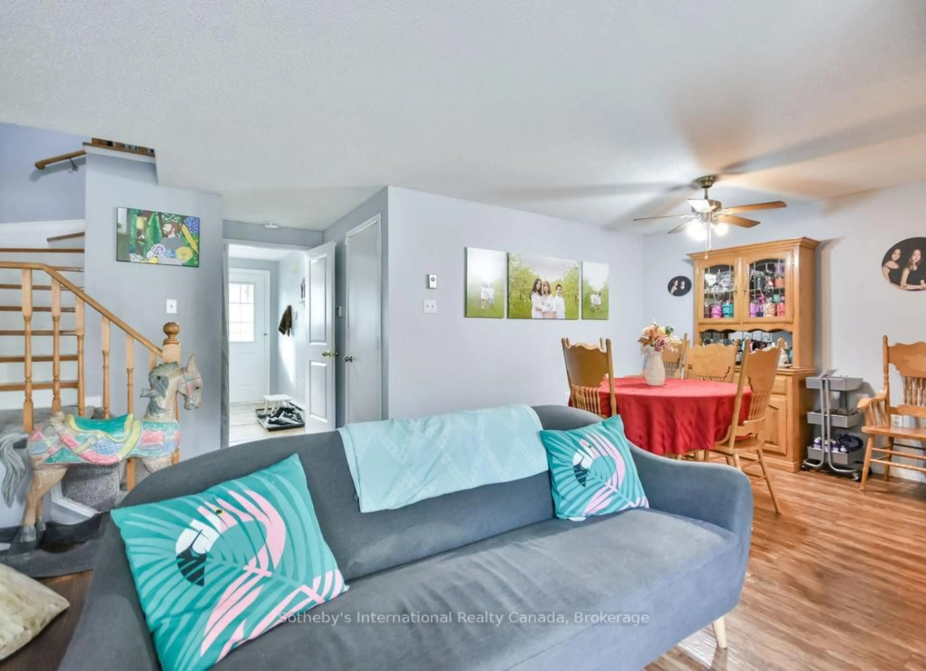 Living room with furniture, unknown for 112 Loggers Ru #38, Barrie Ontario L4N 6X1