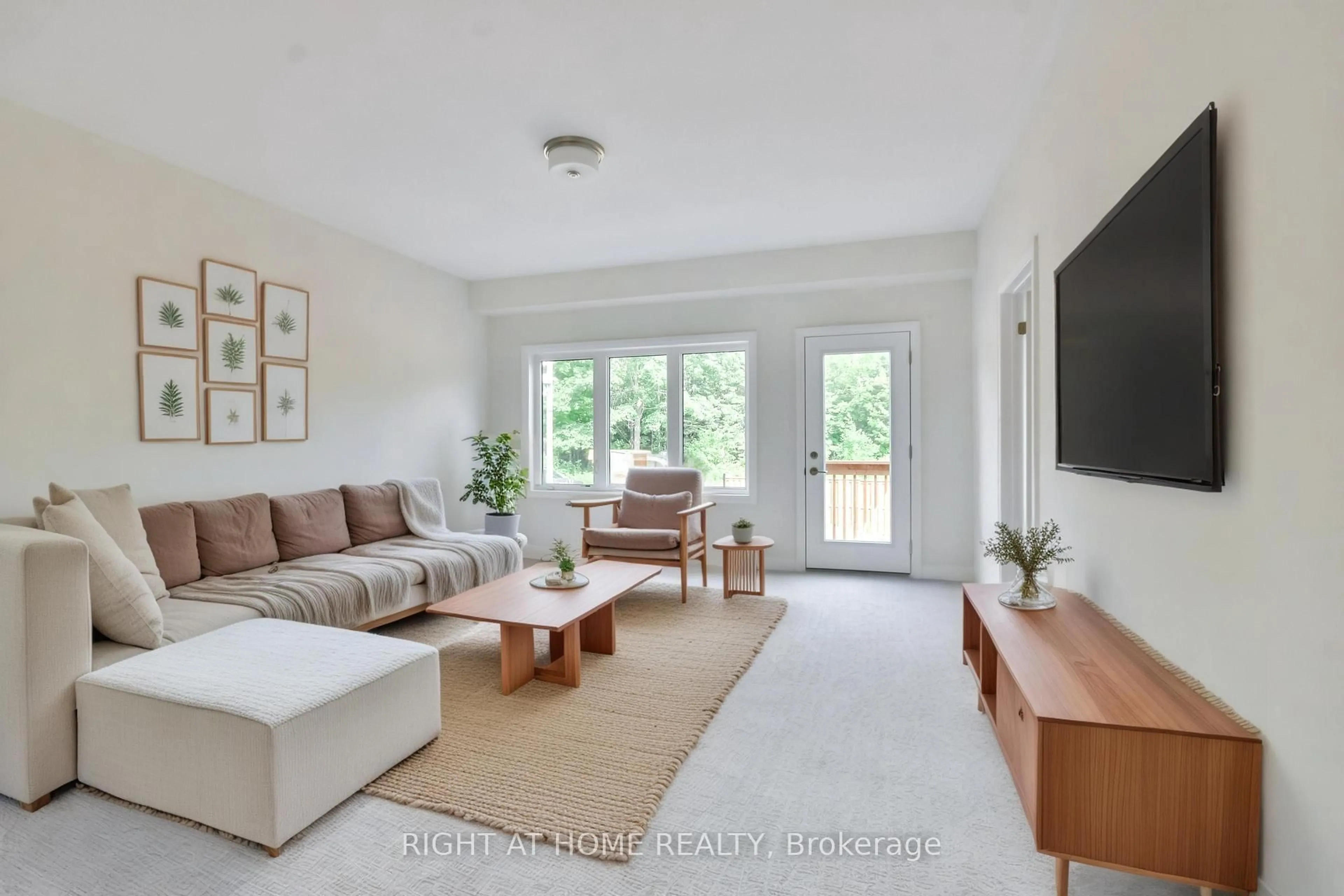 Living room with furniture, unknown for 3056 Sandy Acrs Ave, Severn Ontario L3V 8P8