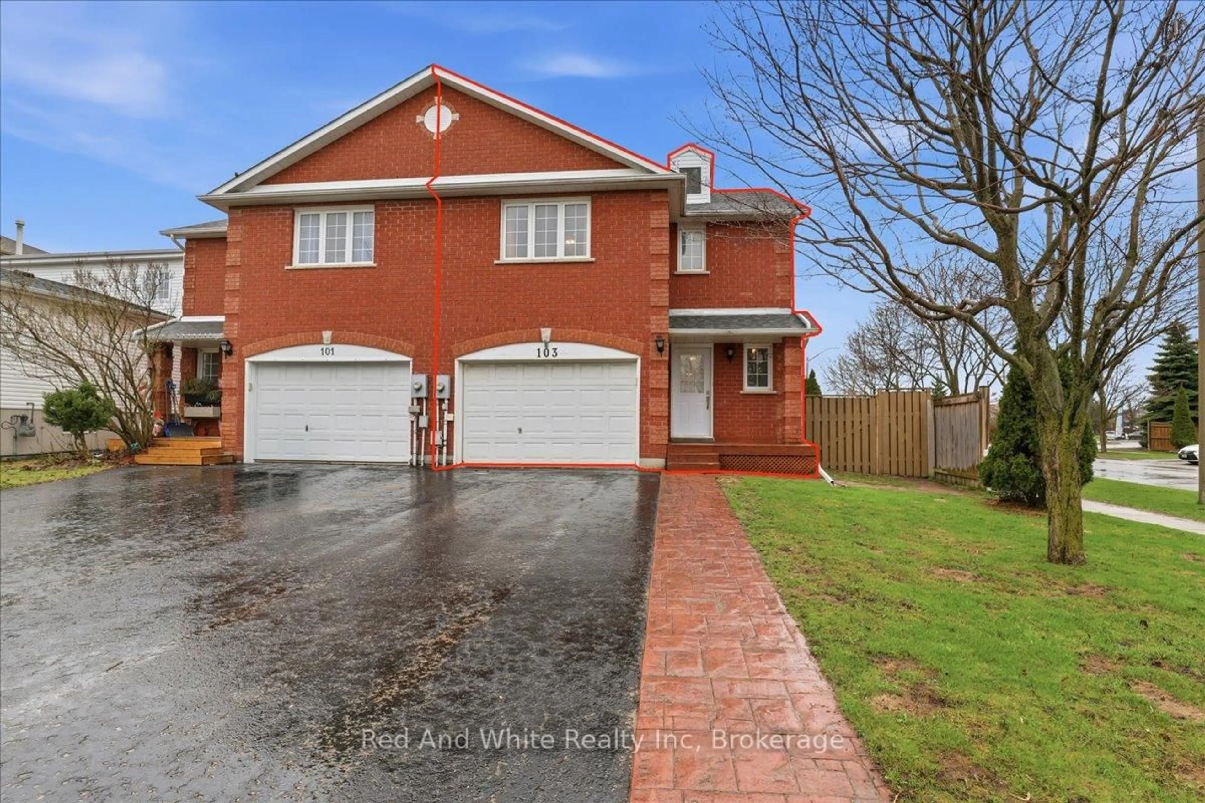 Home with brick exterior material, street for 103 Downing Cres, Barrie Ontario L4N 8V5