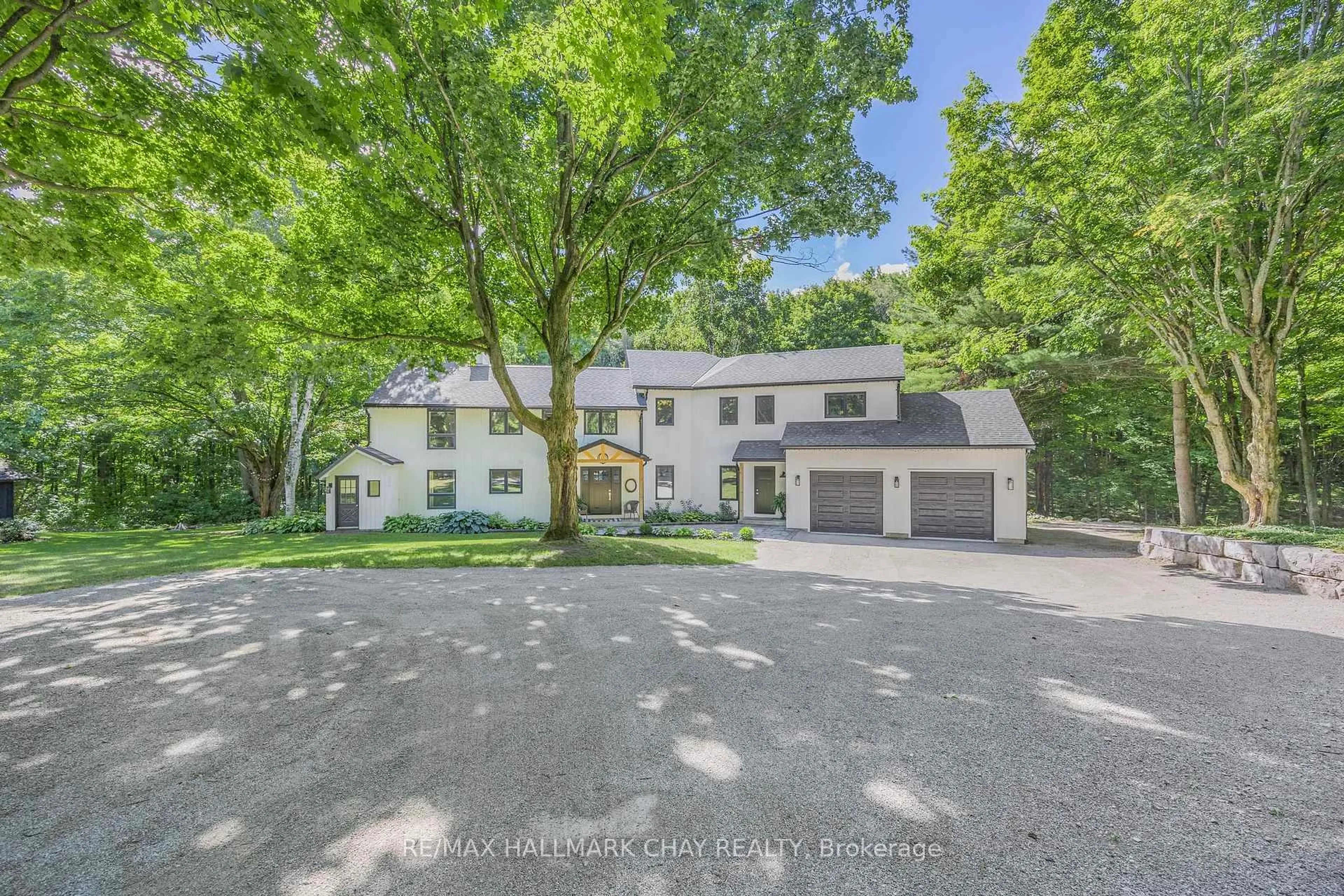 A pic from outside/outdoor area/front of a property/back of a property/a pic from drone, street for 1359 Old Barrie Rd, Oro-Medonte Ontario L0L 1T0