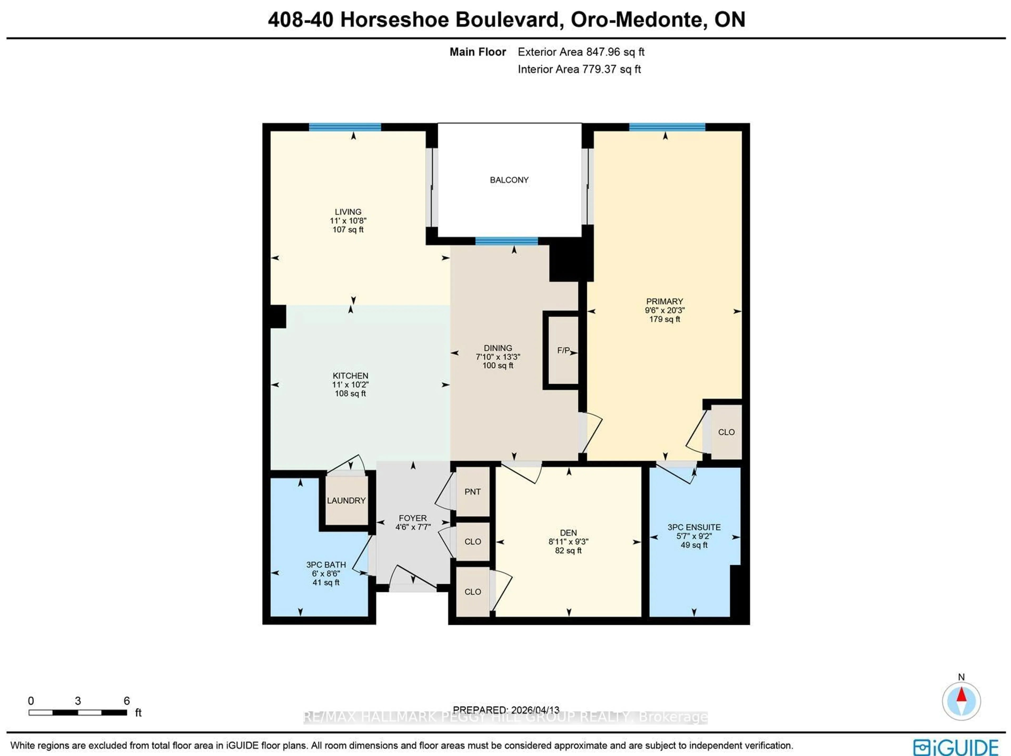 Floor plan for 40 Horseshoe Blvd #408, Oro-Medonte Ontario L4M 4Y8
