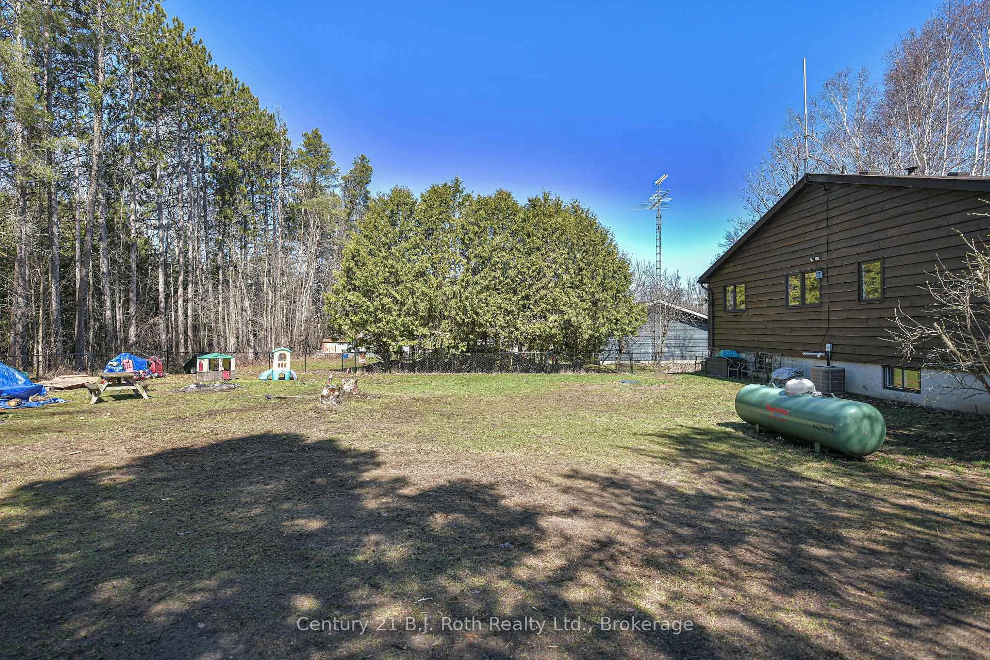 A pic from outside/outdoor area/front of a property/back of a property/a pic from drone, forest/trees view for 2352 Reeves Rd, Tay Ontario L0K 2A0