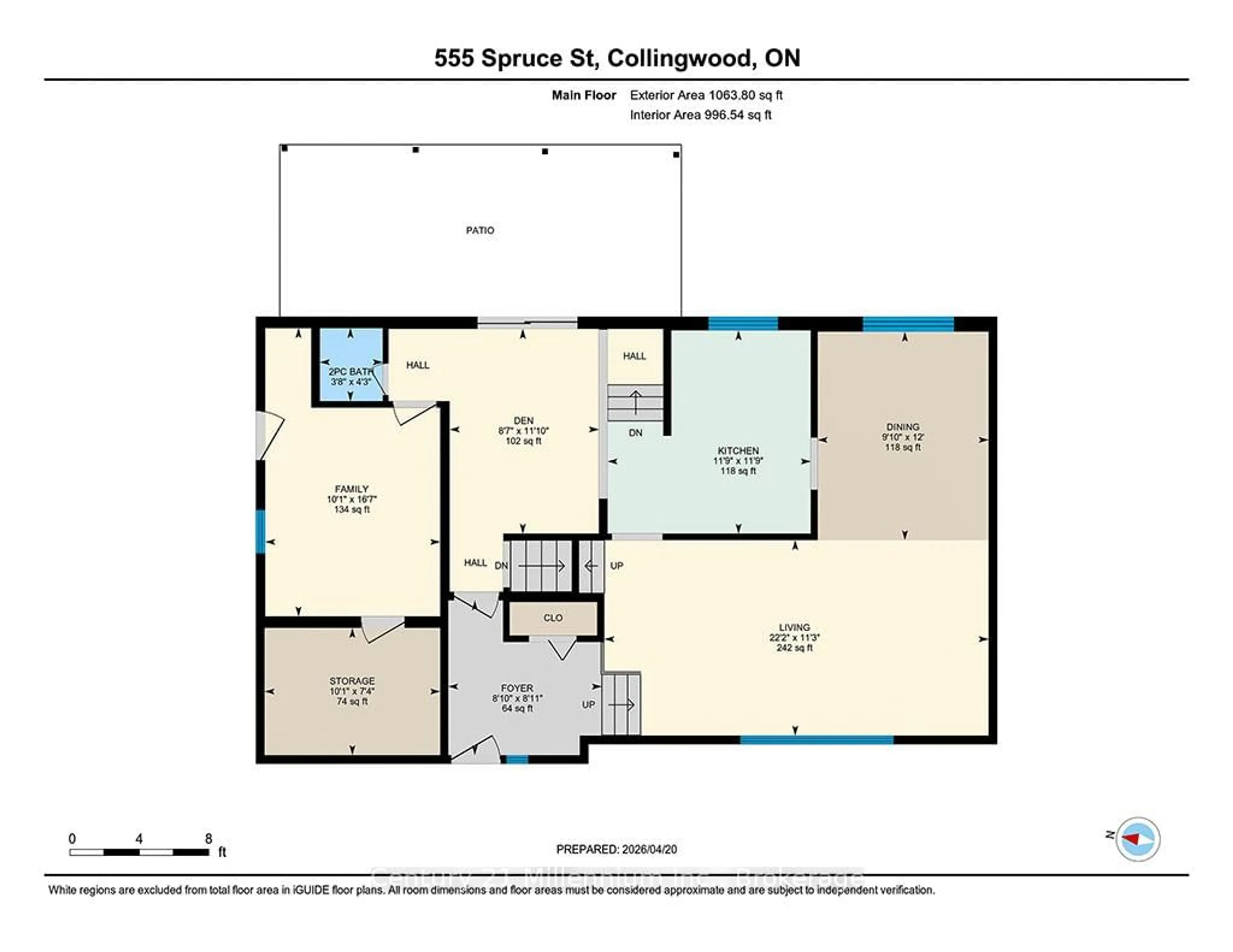 Floor plan for 555 Spruce St, Collingwood Ontario L9Y 3H9