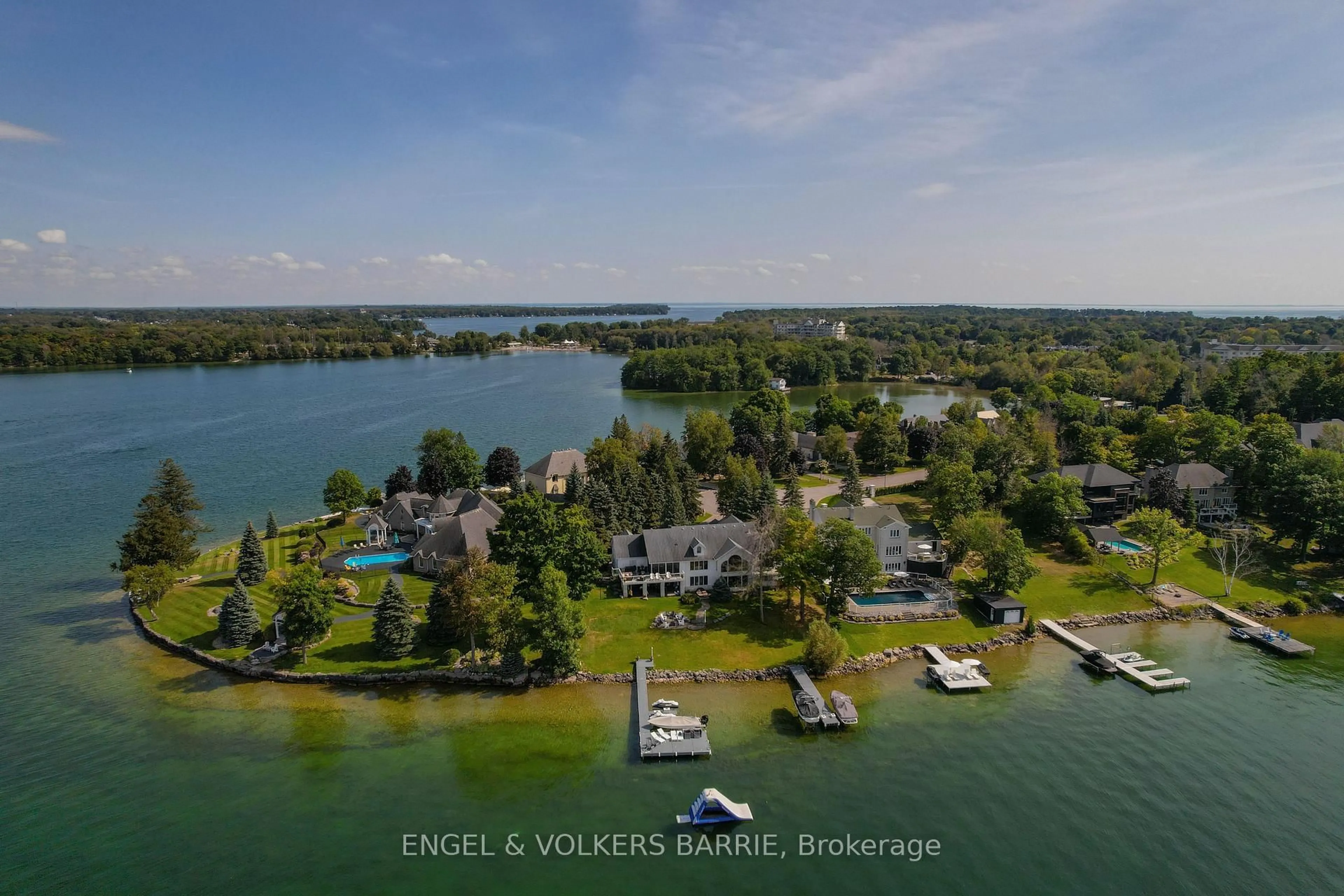 A pic from outside/outdoor area/front of a property/back of a property/a pic from drone, water/lake/river/ocean view for 376 Brewery Lane, Orillia Ontario L3V 7H8