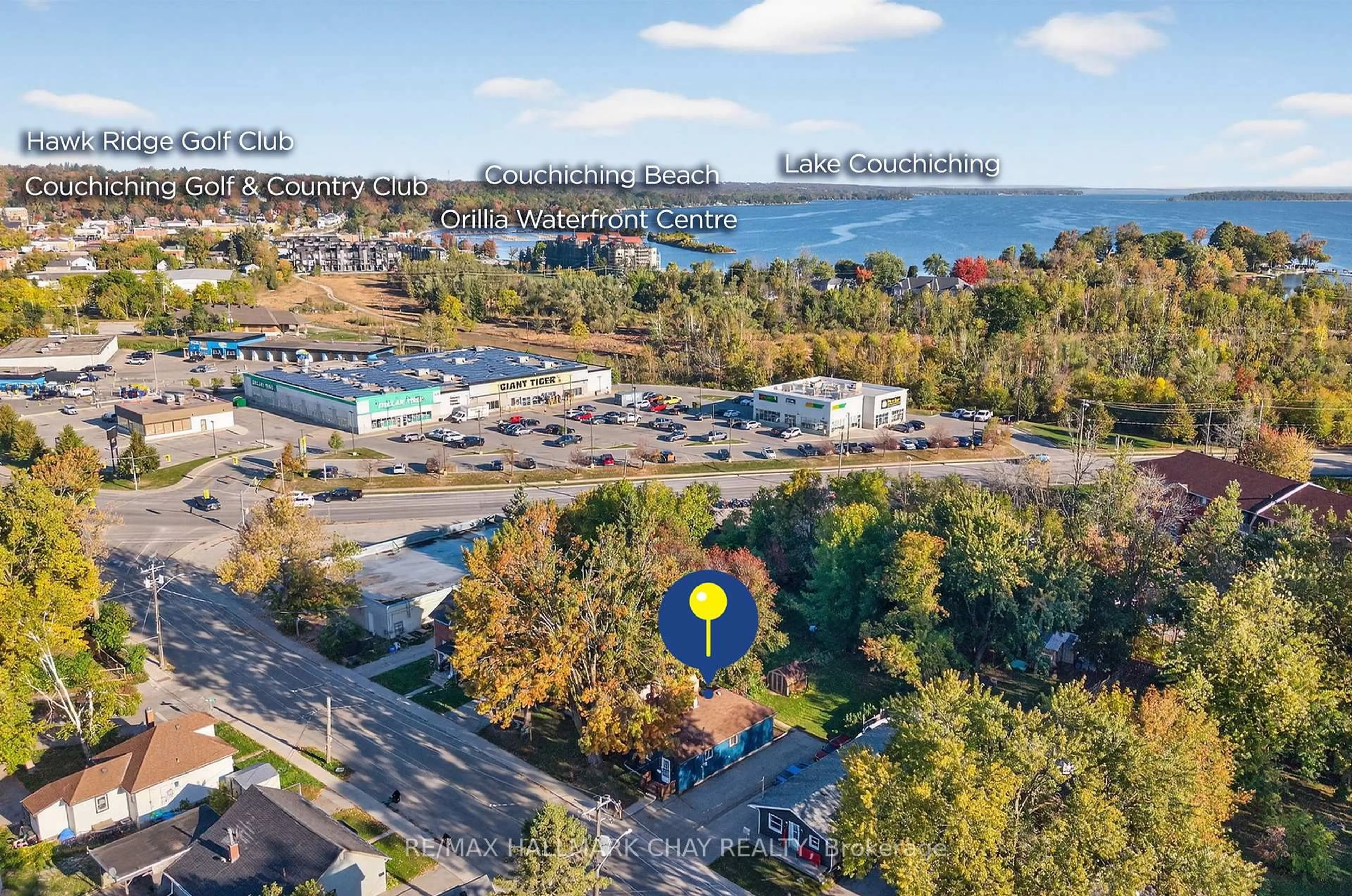 A pic from outside/outdoor area/front of a property/back of a property/a pic from drone, water/lake/river/ocean view for 244 Gill St, Orillia Ontario L3V 4K4