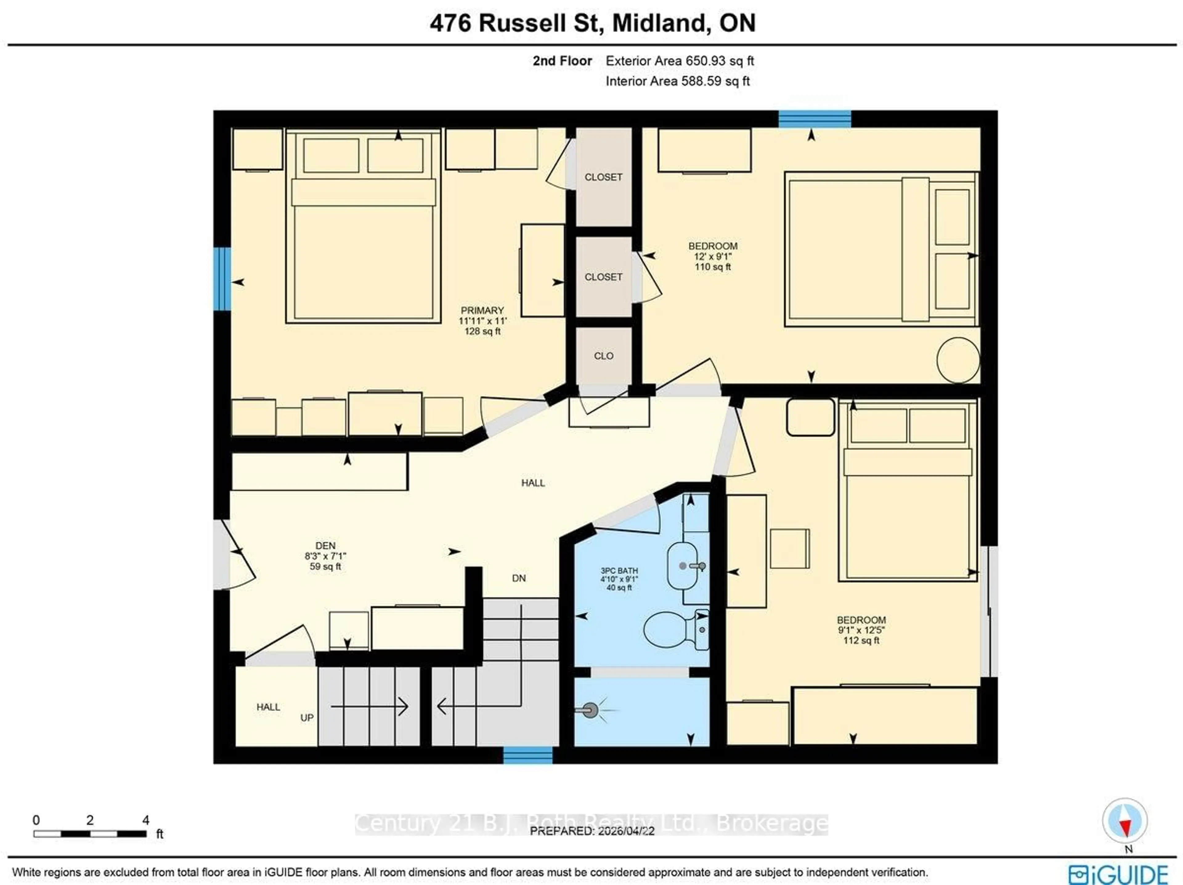 Floor plan for 476 Russell St, Midland Ontario L4R 3B3