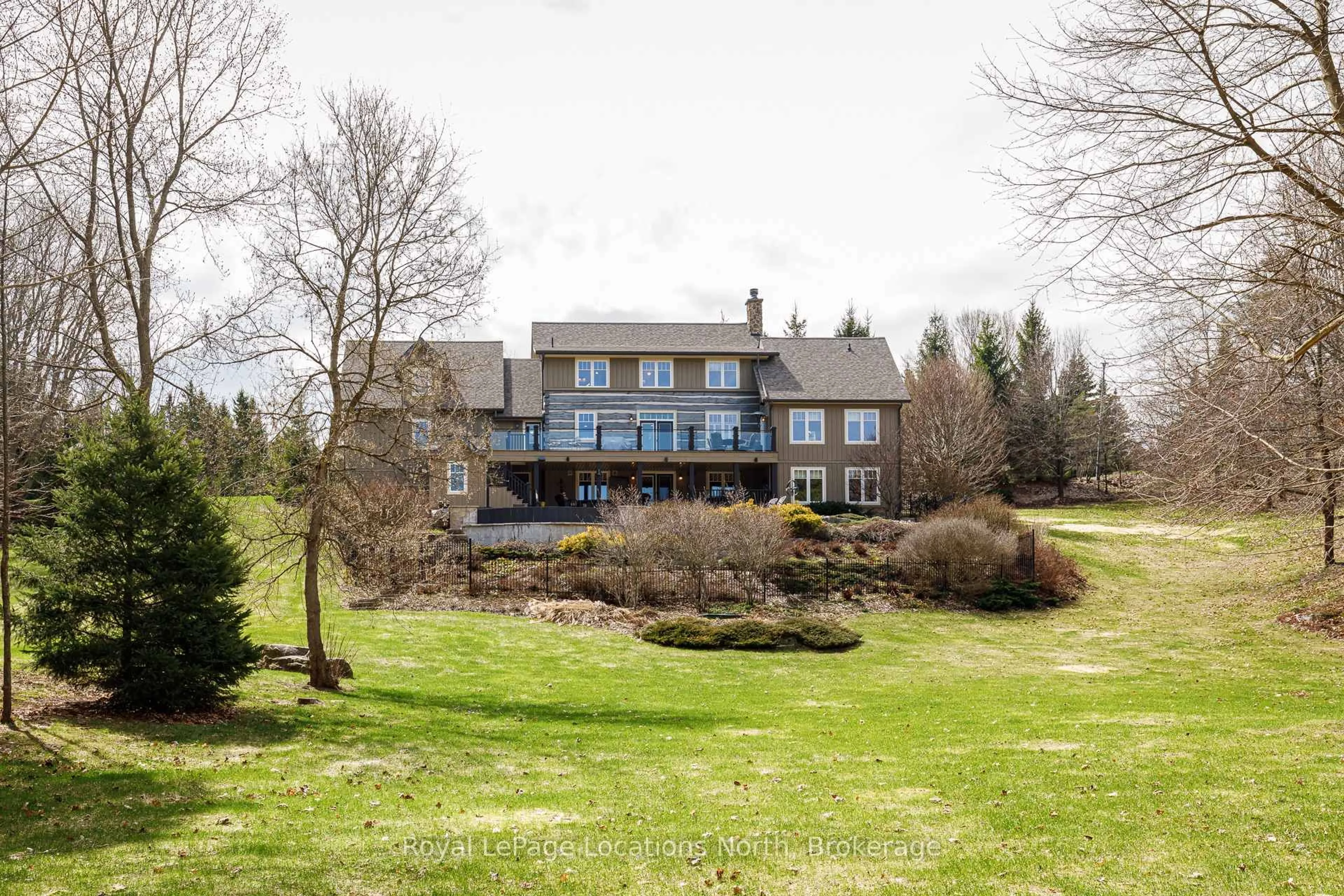 A pic from outside/outdoor area/front of a property/back of a property/a pic from drone, water/lake/river/ocean view for 4 Purple Hill Lane, Clearview Ontario L0M 1G0