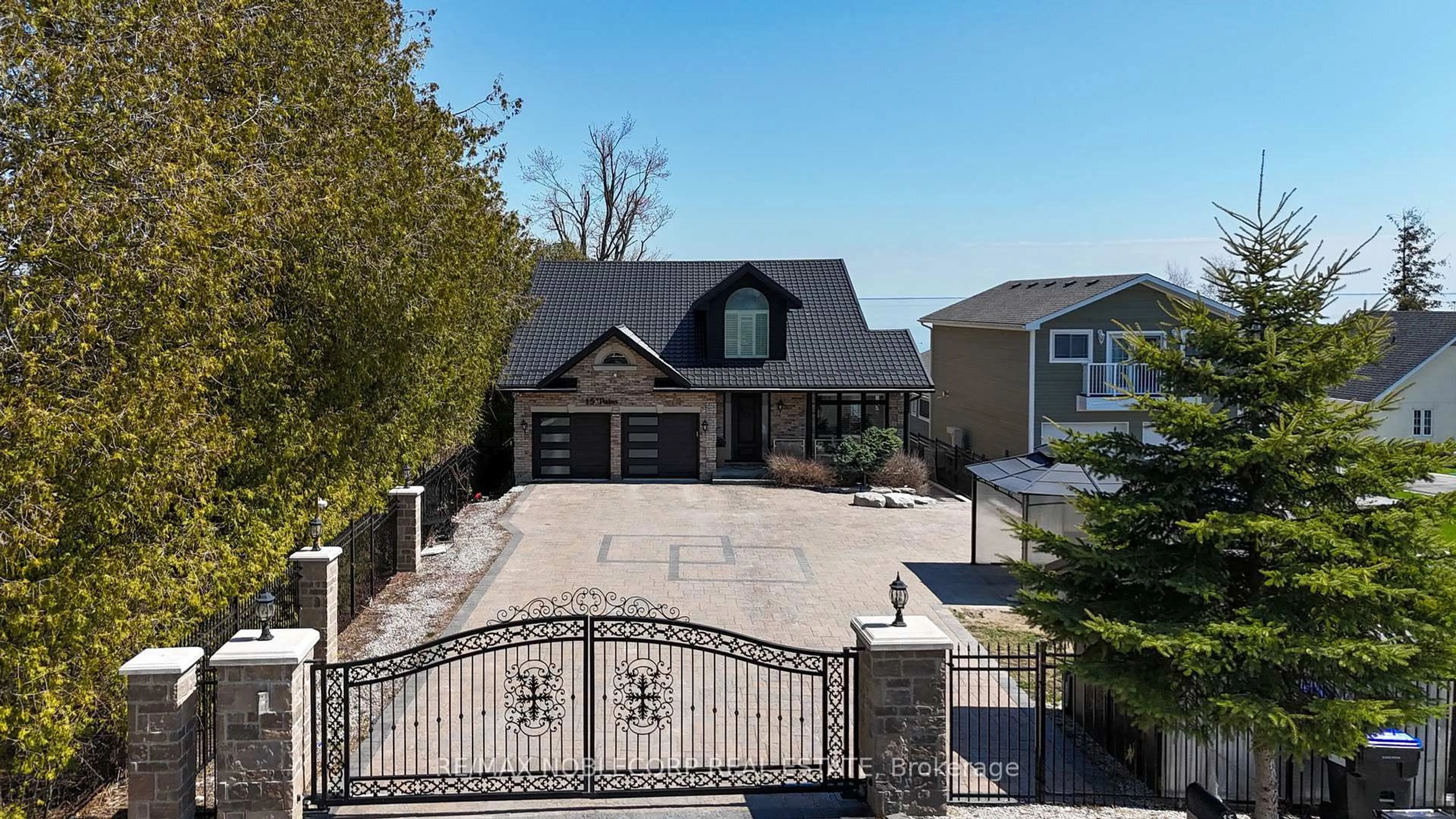 A pic from outside/outdoor area/front of a property/back of a property/a pic from drone, street for 15 Palm Beach Rd, Oro-Medonte Ontario L0L 1T0