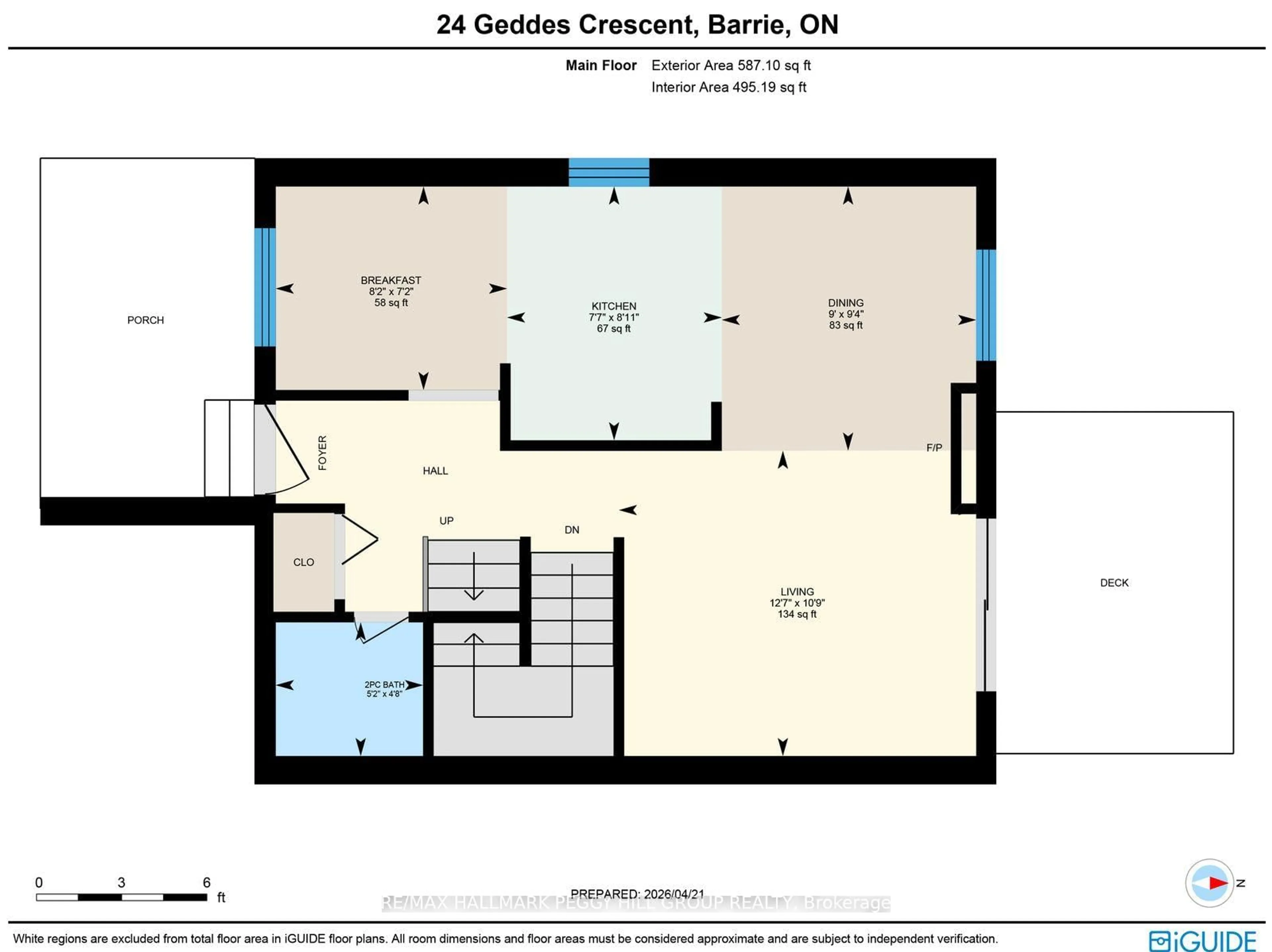 Floor plan for 24 Geddes Cres, Barrie Ontario L4N 7B2