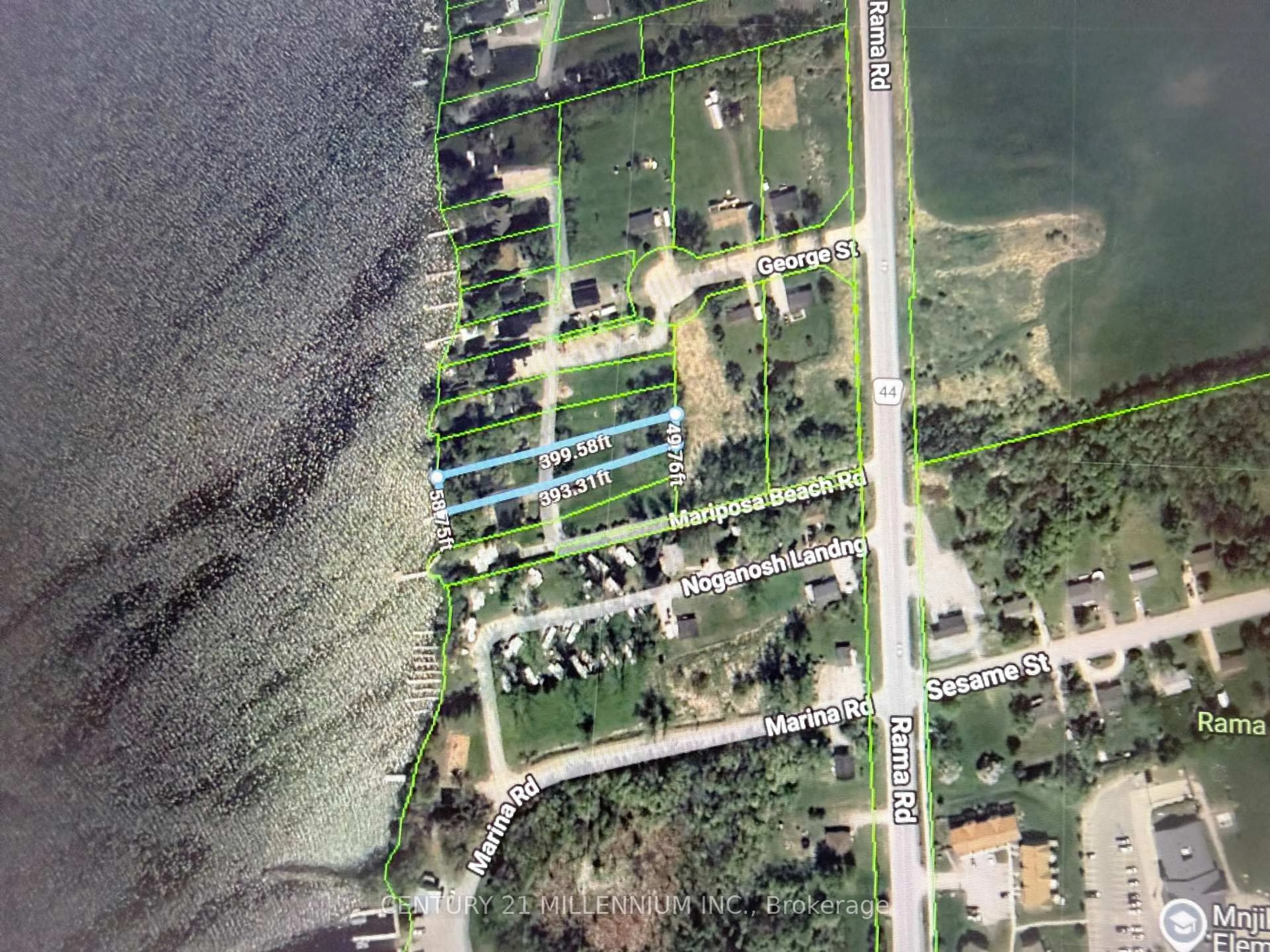A pic from outside/outdoor area/front of a property/back of a property/a pic from drone, water/lake/river/ocean view for 5996 Mariposa Beach Rd, Ramara Ontario L0K 1T0