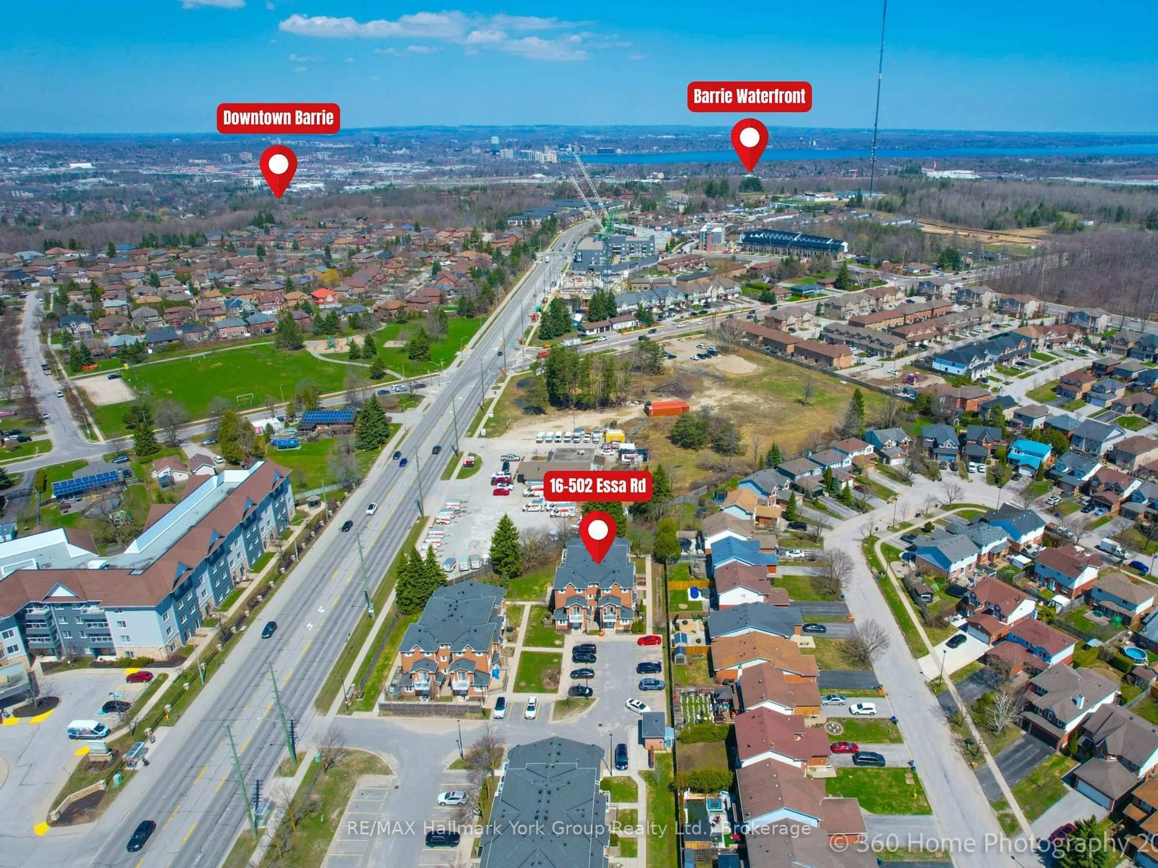 A pic from outside/outdoor area/front of a property/back of a property/a pic from drone, street for 502 ESSA Rd #16, Barrie Ontario L4N 7L4