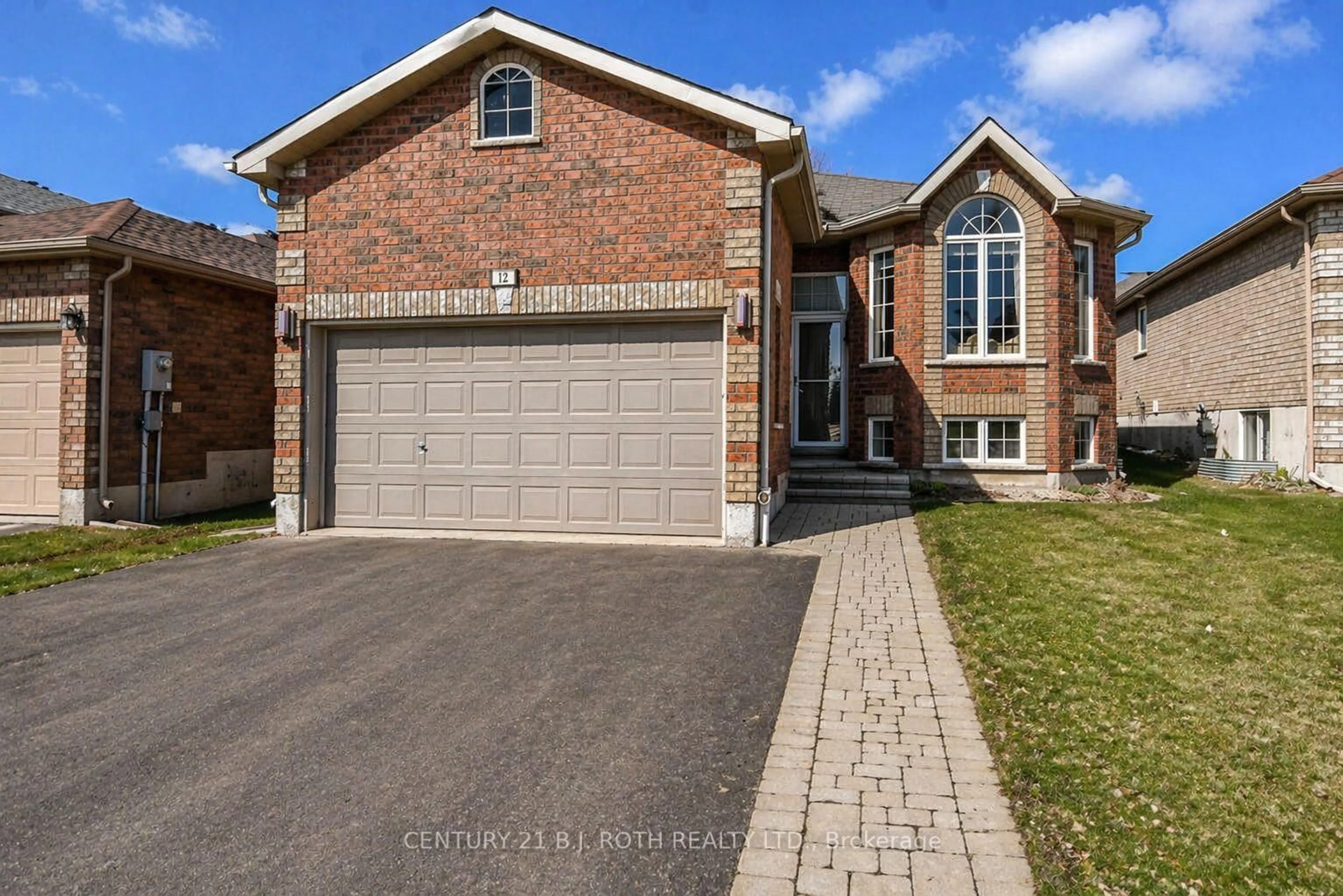 Home with brick exterior material, street for 12 White Cres, Barrie Ontario L4N 7M1