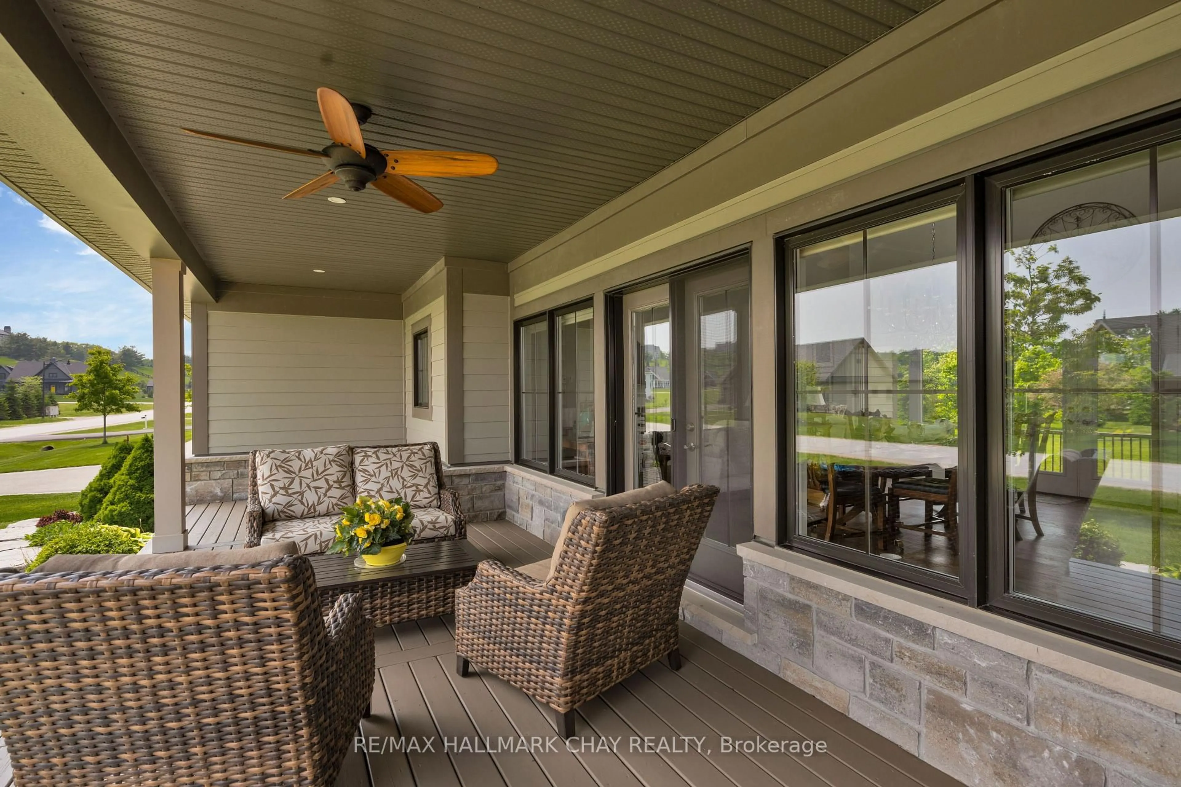 Patio, water/lake/river/ocean view for 14 Georgian Grande Dr, Oro-Medonte Ontario L0K 1E0