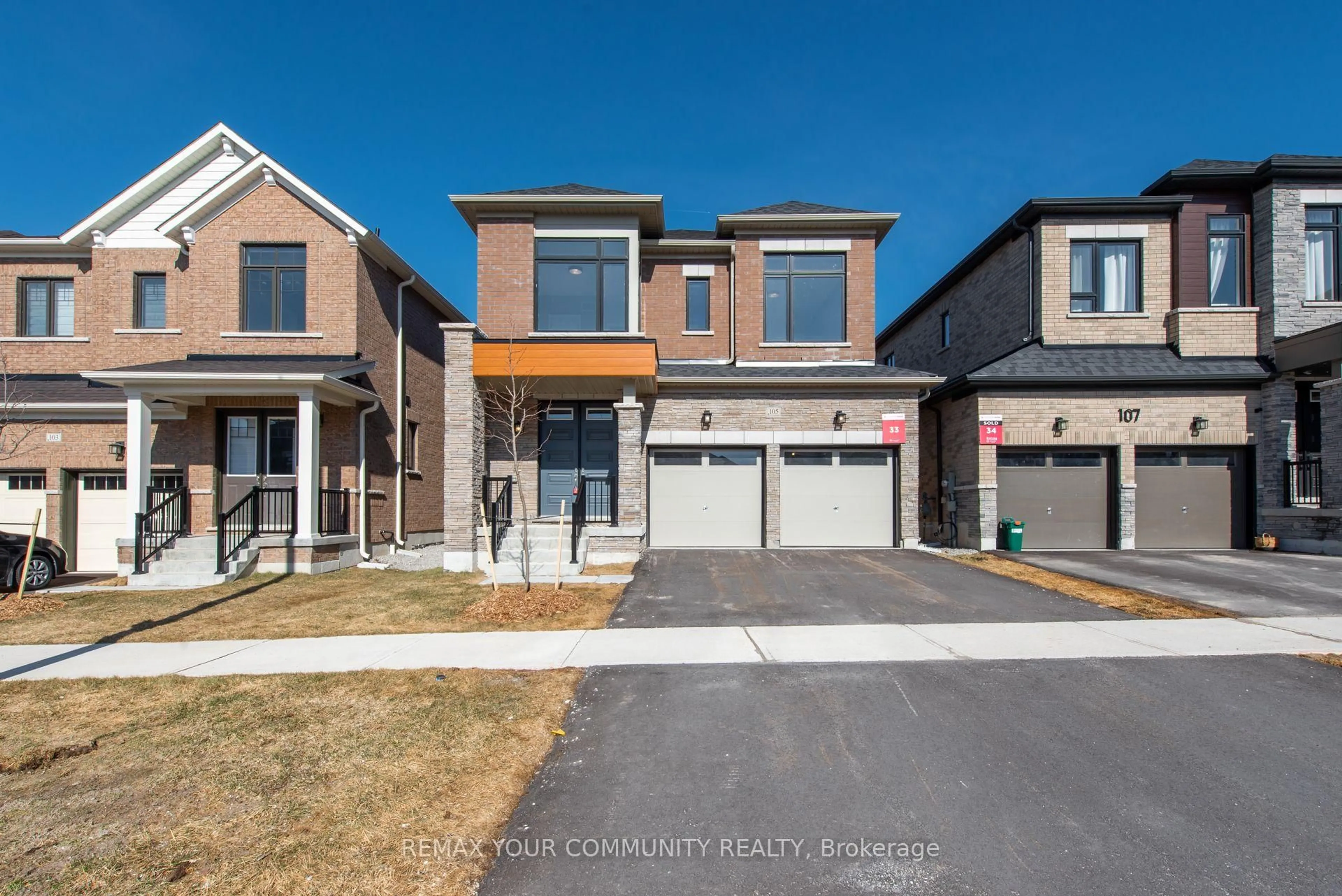 Home with brick exterior material, street for 105 Bearberry Rd, Springwater Ontario L9X 0P4