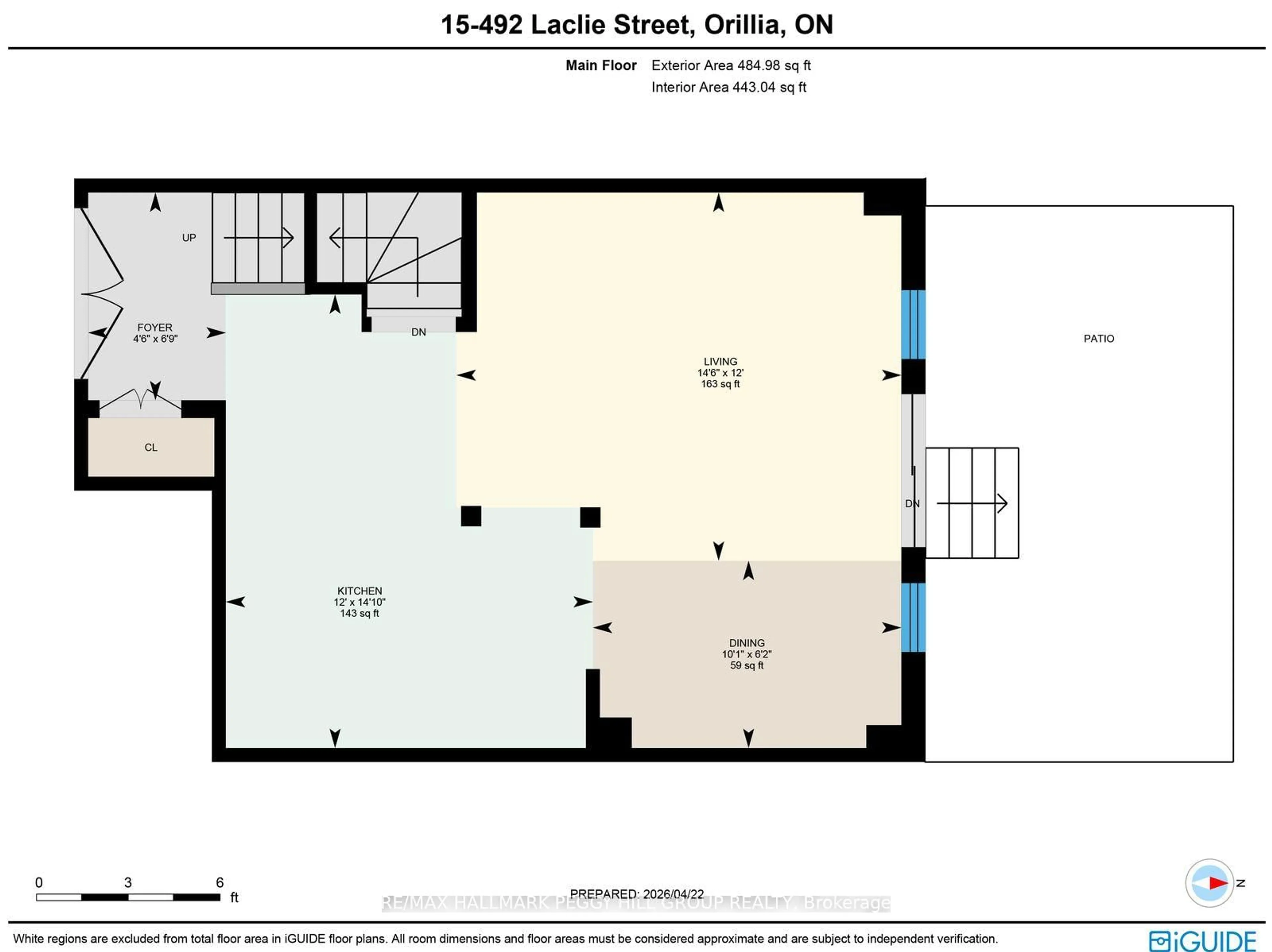 Floor plan for 492 Laclie St #15, Orillia Ontario L3V 7V2