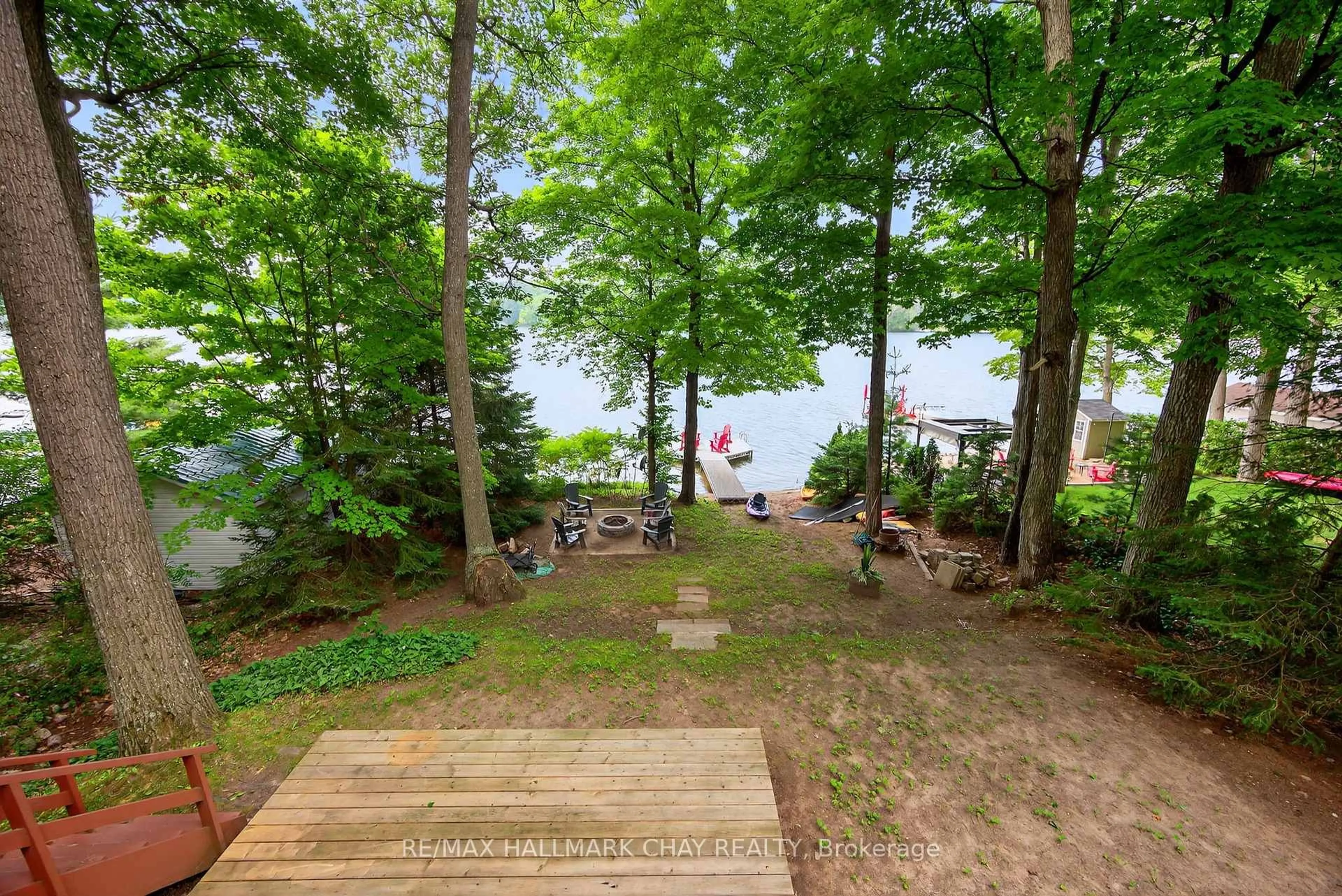 Patio, water/lake/river/ocean view for 176 Farlain Lake Rd, Tiny Ontario L9M 0B5