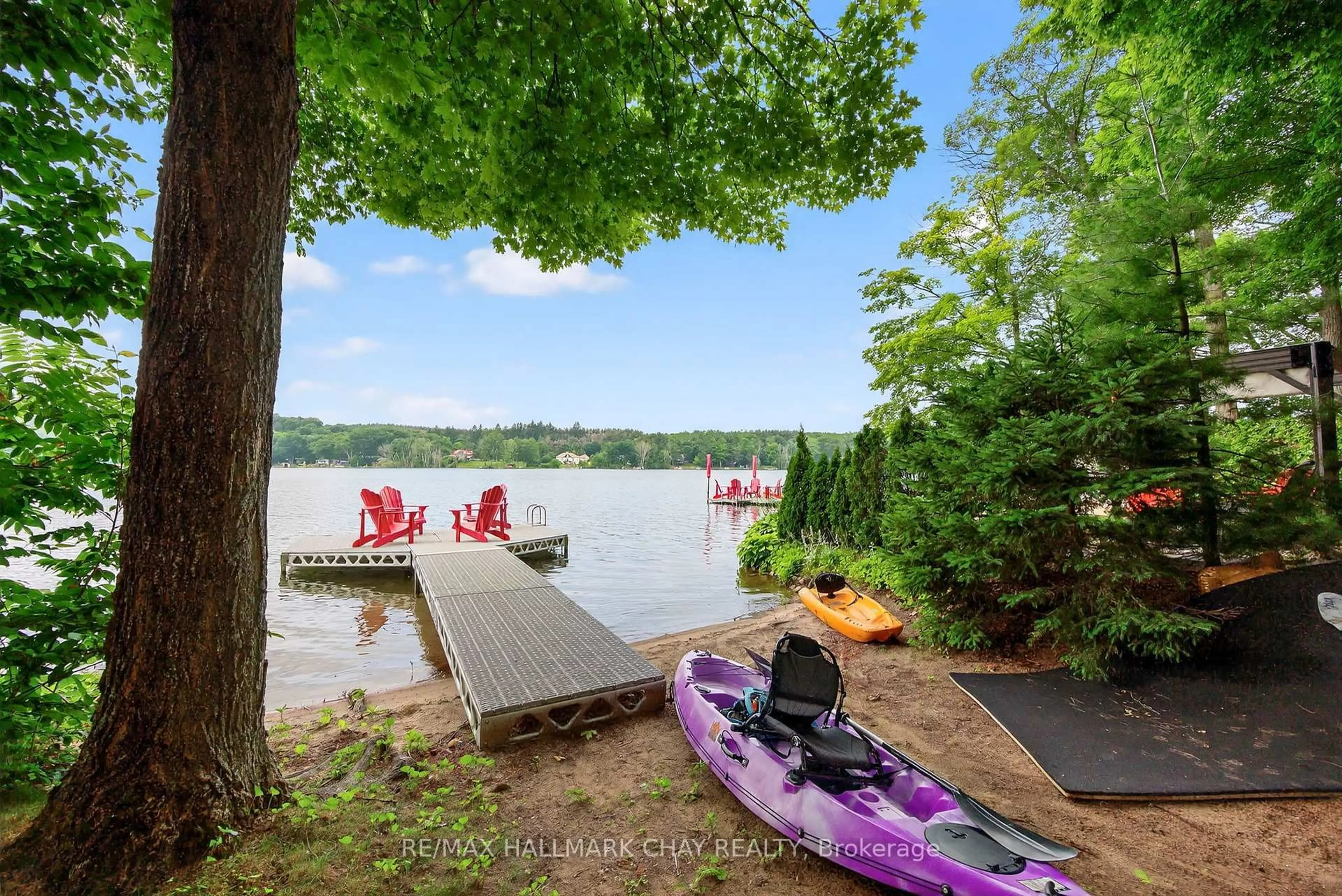 Patio, water/lake/river/ocean view for 176 Farlain Lake Rd, Tiny Ontario L9M 0B5