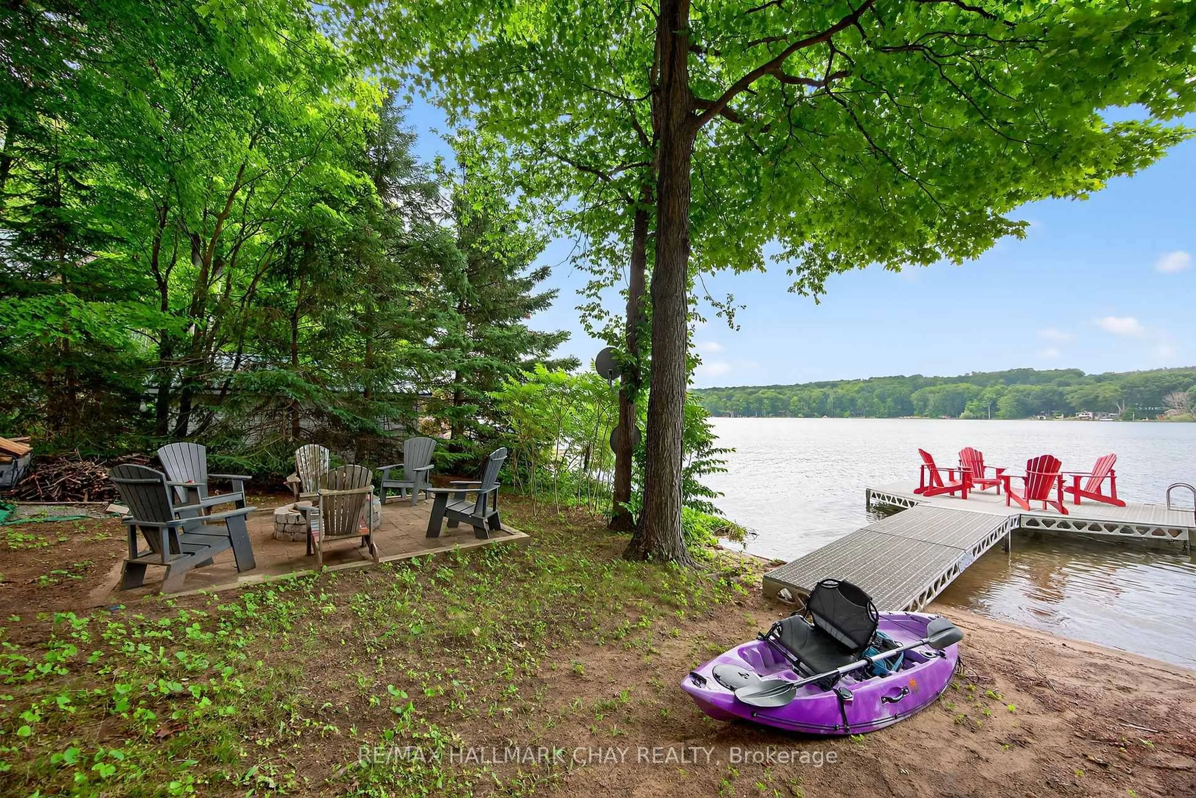 Patio, water/lake/river/ocean view for 176 Farlain Lake Rd, Tiny Ontario L9M 0B5