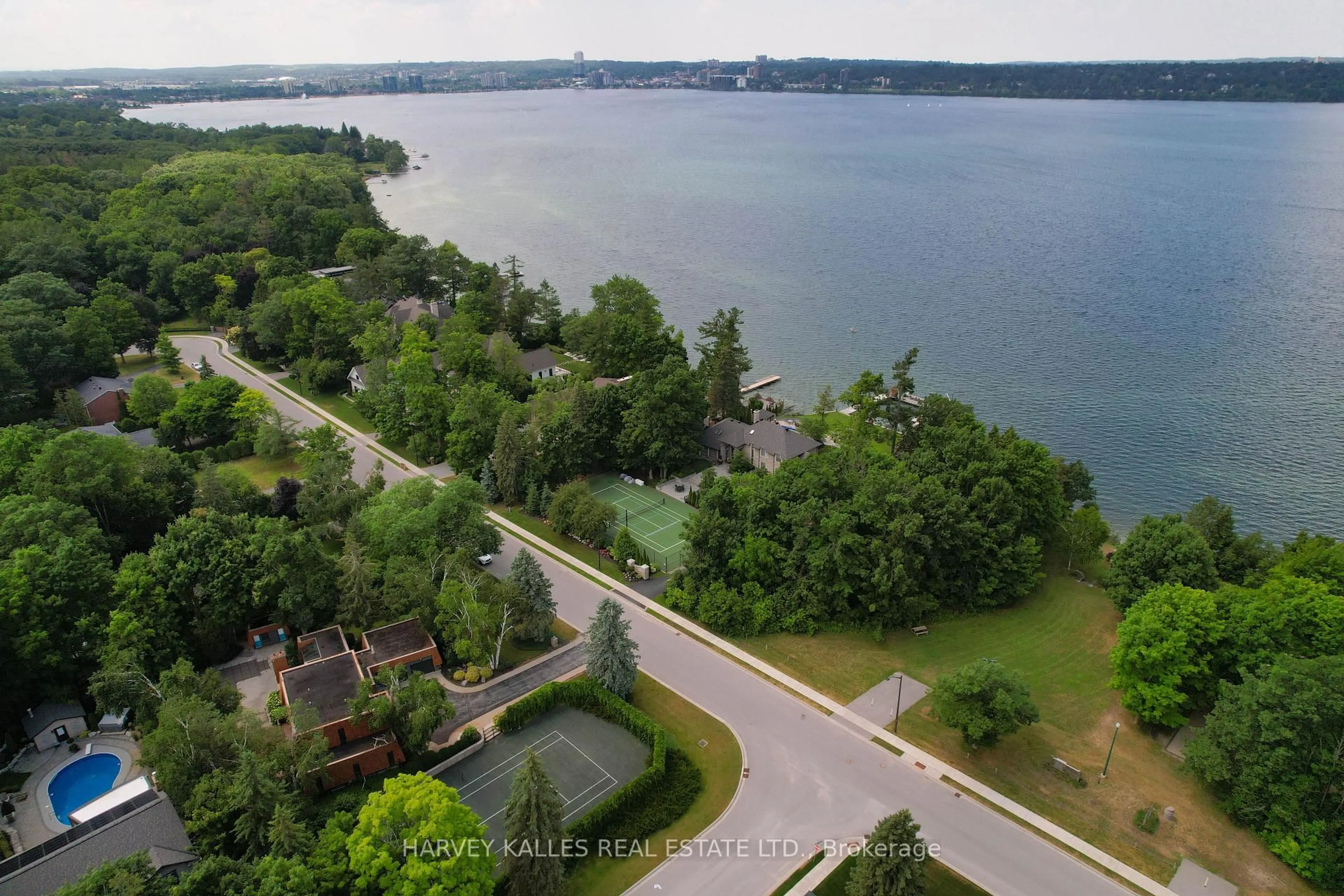 A pic from outside/outdoor area/front of a property/back of a property/a pic from drone, water/lake/river/ocean view for 23 Royal Oak Dr, Barrie Ontario L4N 7S5