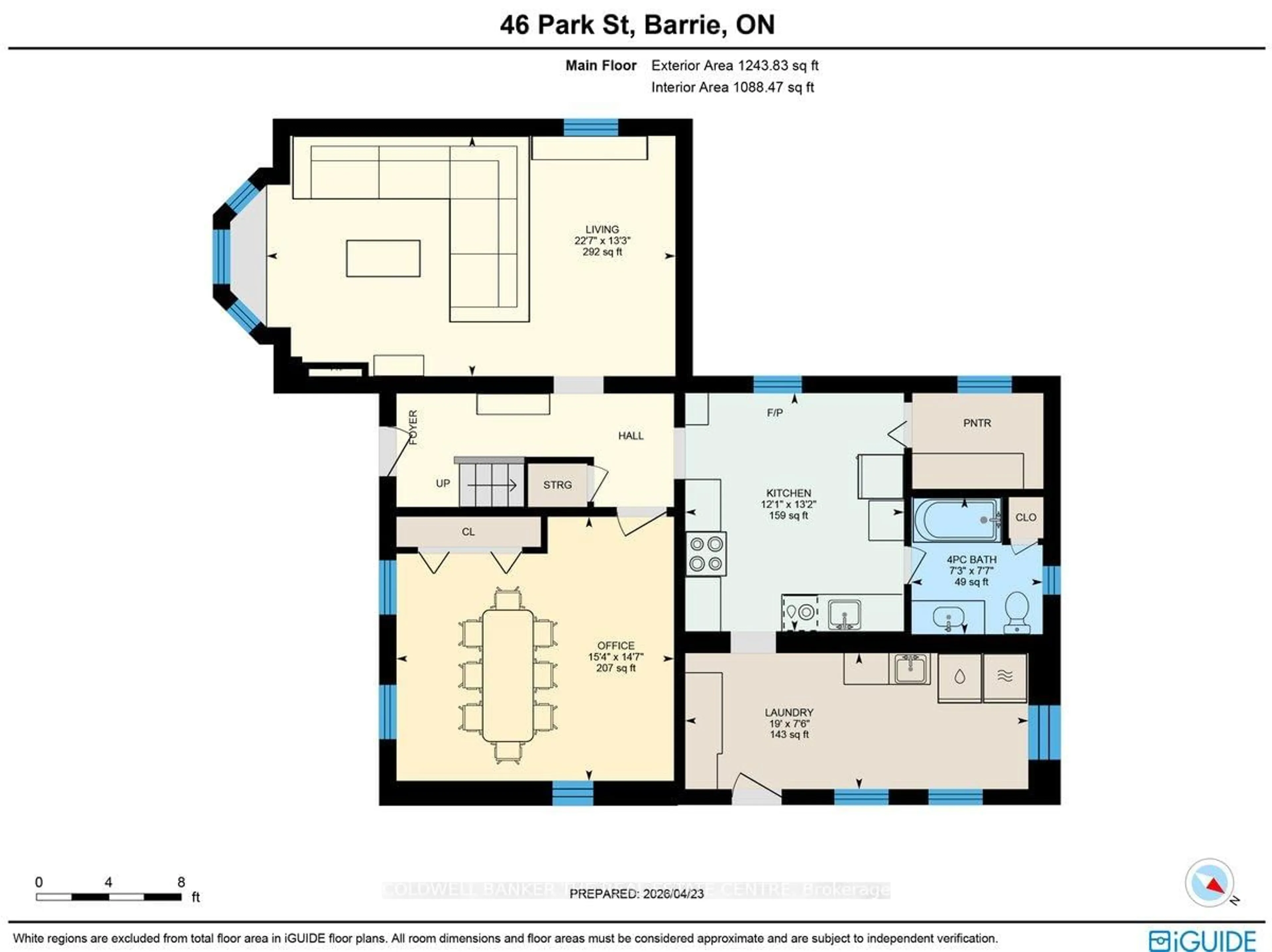 Floor plan for 46 Park St, Barrie Ontario L4N 1H5