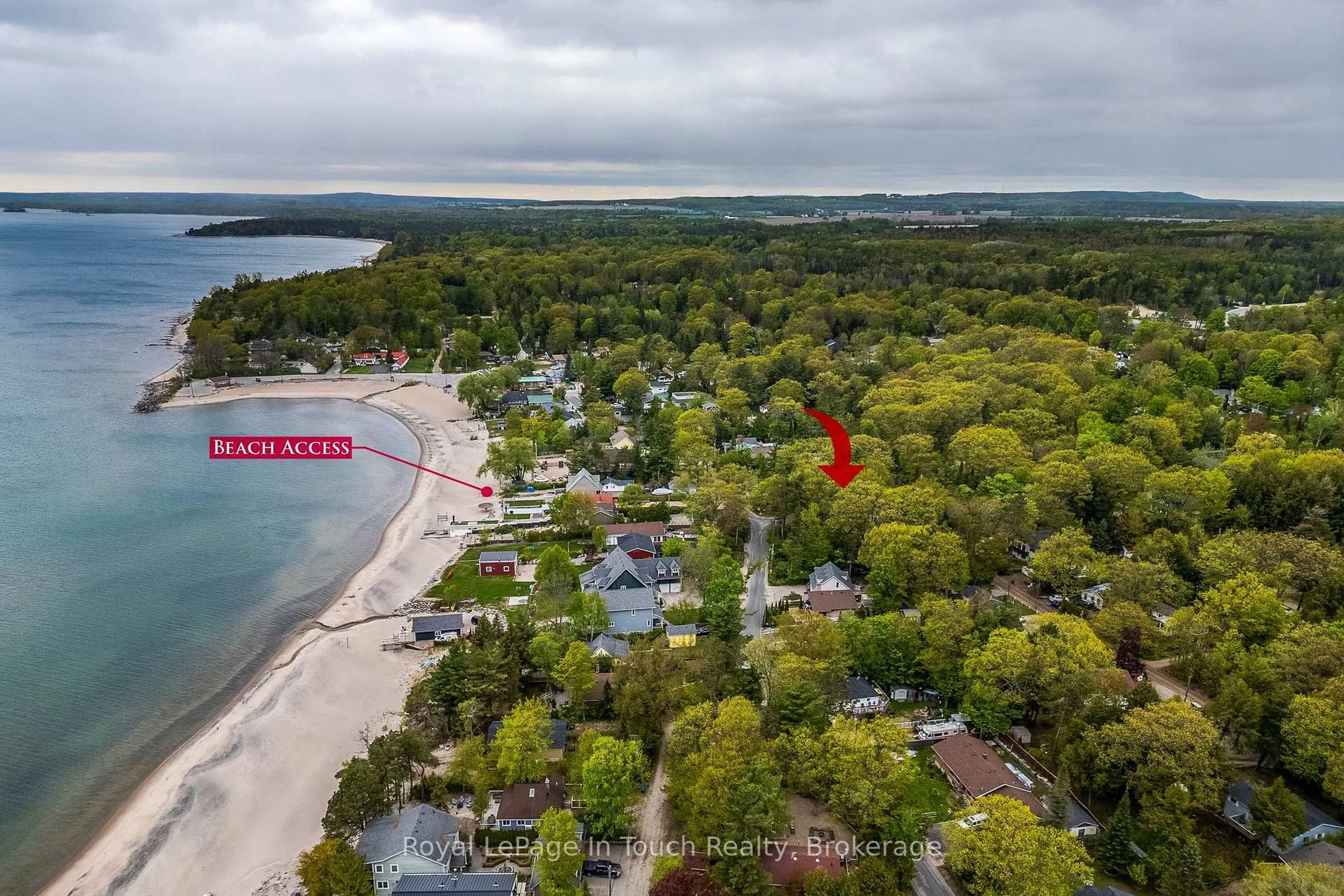 A pic from outside/outdoor area/front of a property/back of a property/a pic from drone, water/lake/river/ocean view for 35 Tiny Beaches Rd, Tiny Ontario L0L 2J0