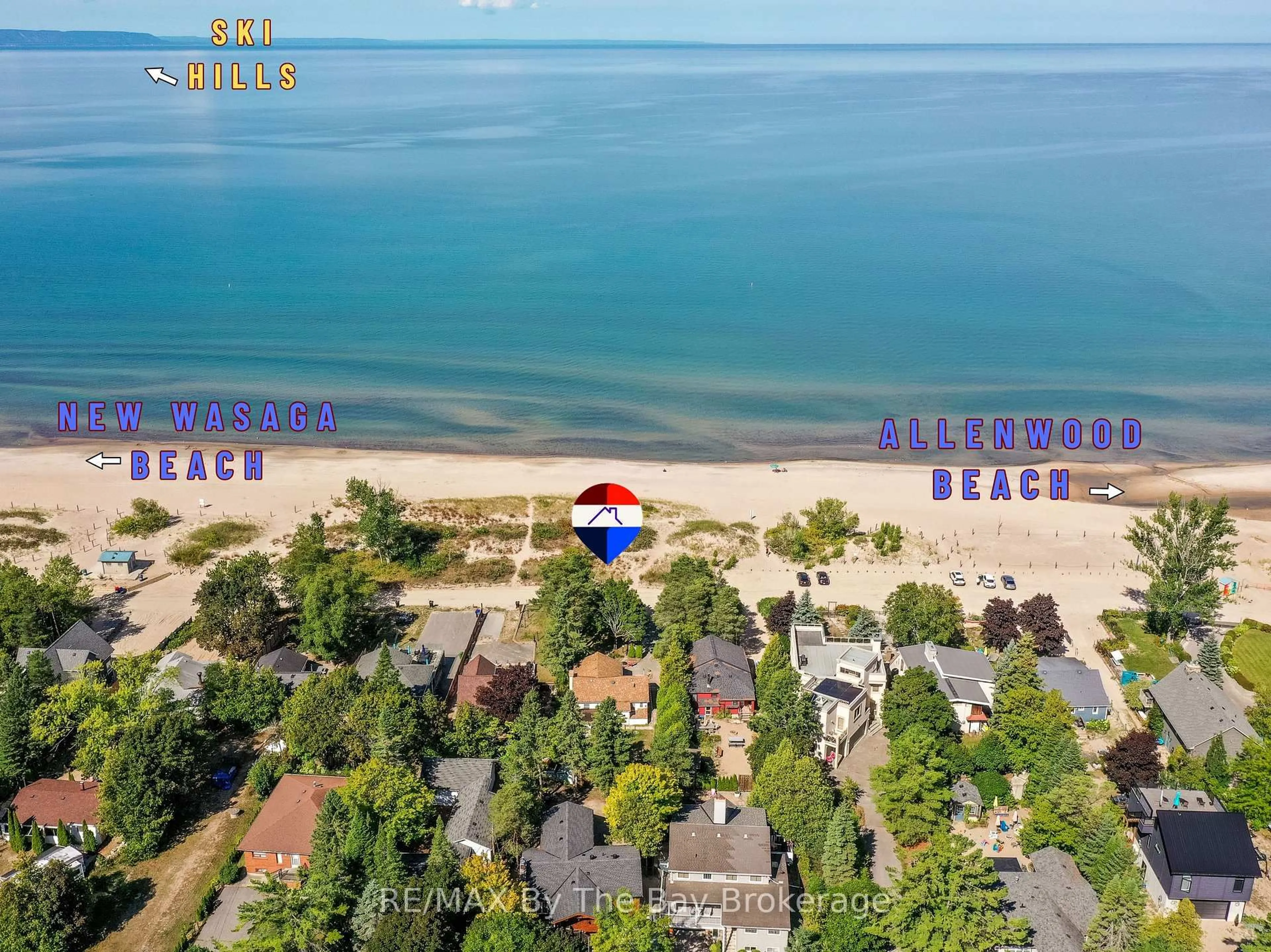 A pic from outside/outdoor area/front of a property/back of a property/a pic from drone, water/lake/river/ocean view for 762 Eastdale Dr, Wasaga Beach Ontario L9Z 2R2